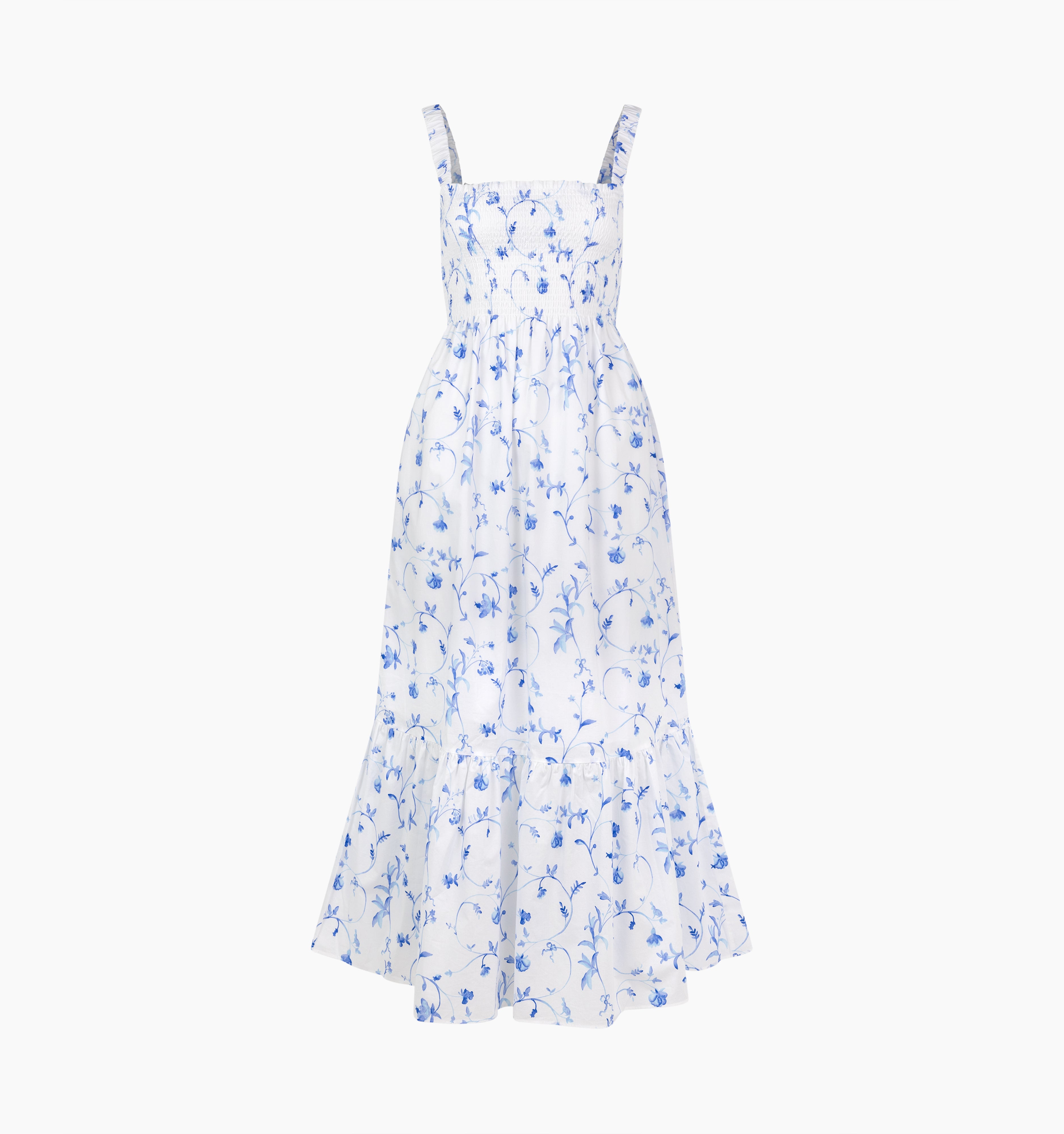 The Anjuli Nap Dress - Blue Botanical