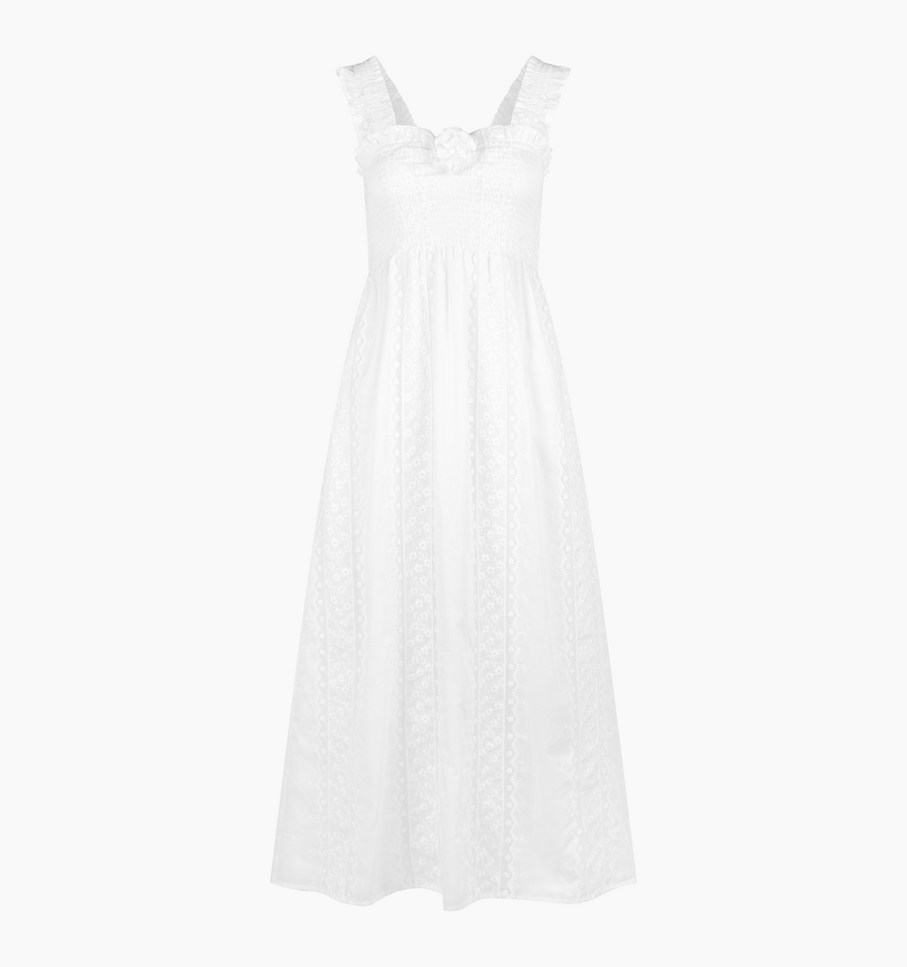 The Rosetta Nap Dress | White Broderie Voile / XXXXL | | 100% Cotton The Rosetta Nap Dress | White Broderie Voile / XXXXL | | 100% Cotton