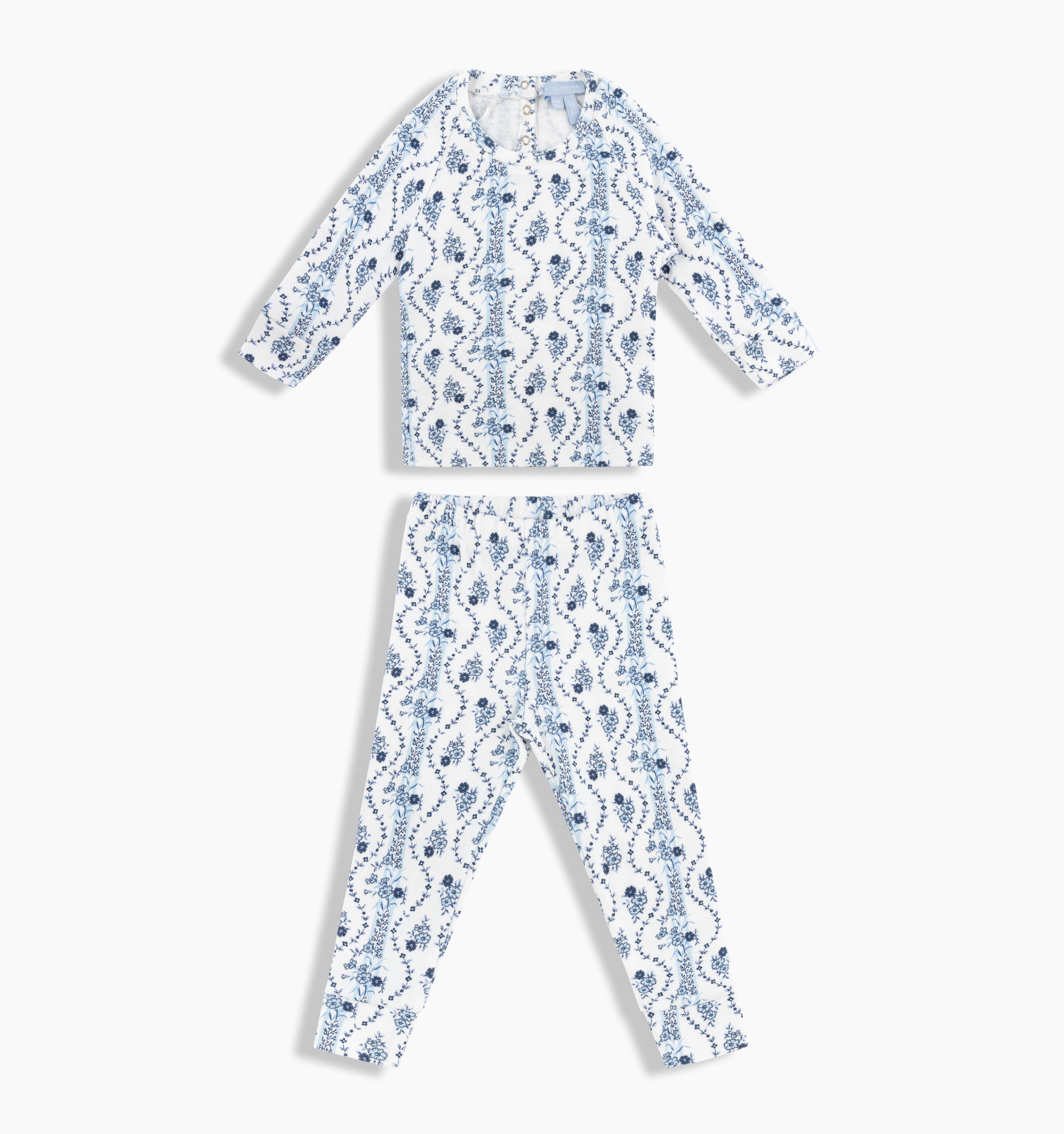 The Baby PJ Set - Blue Vine Stripe