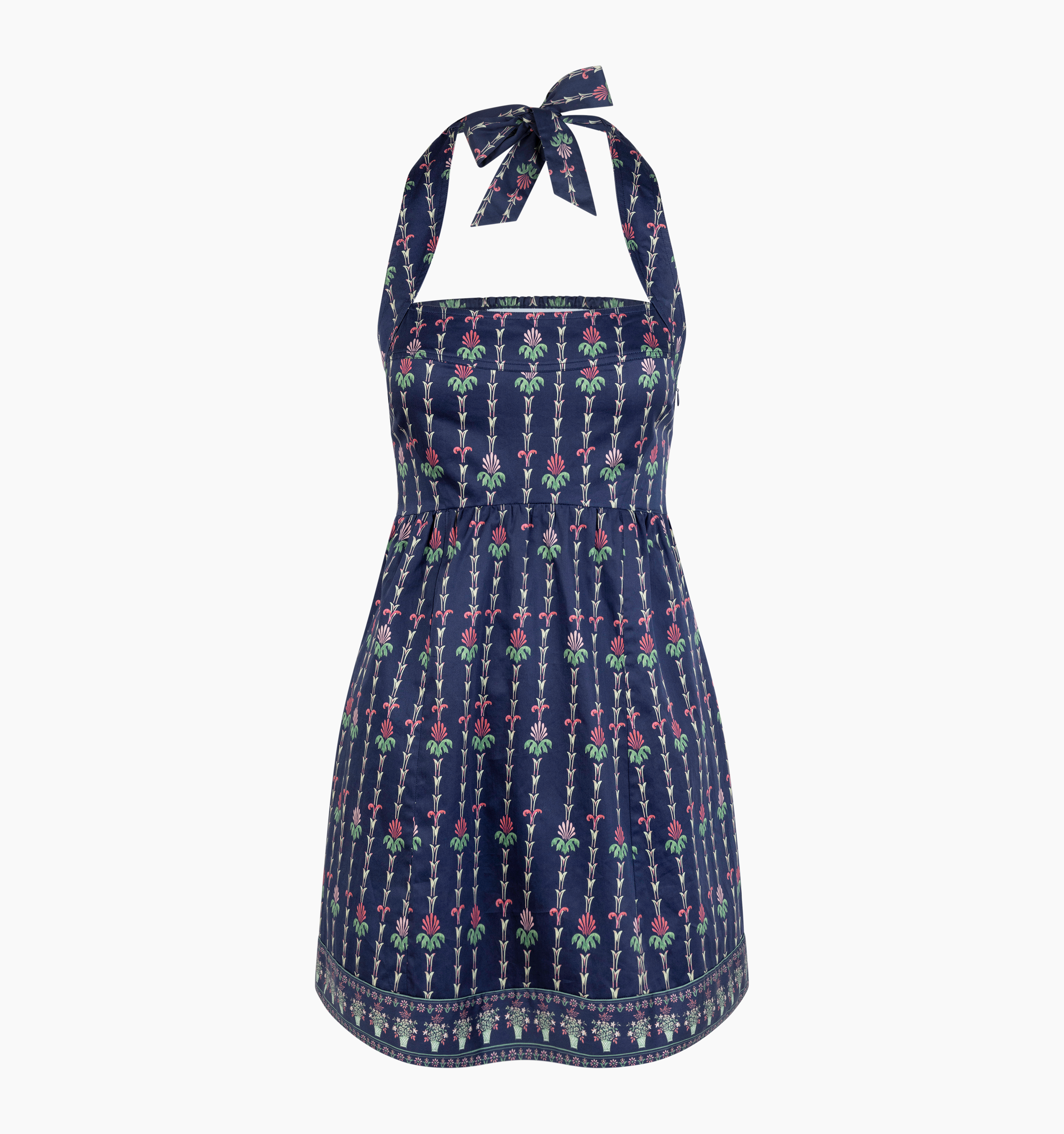 The Fleur Mini Dress - Navy Trailing Fern