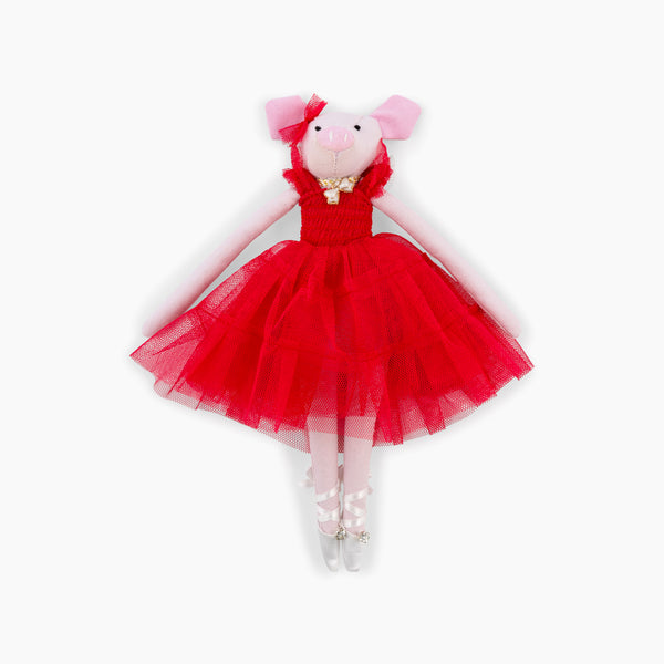 The Pig Critter | Penelope Nap Dress Piggy Red Tulle | | 100% Polyester