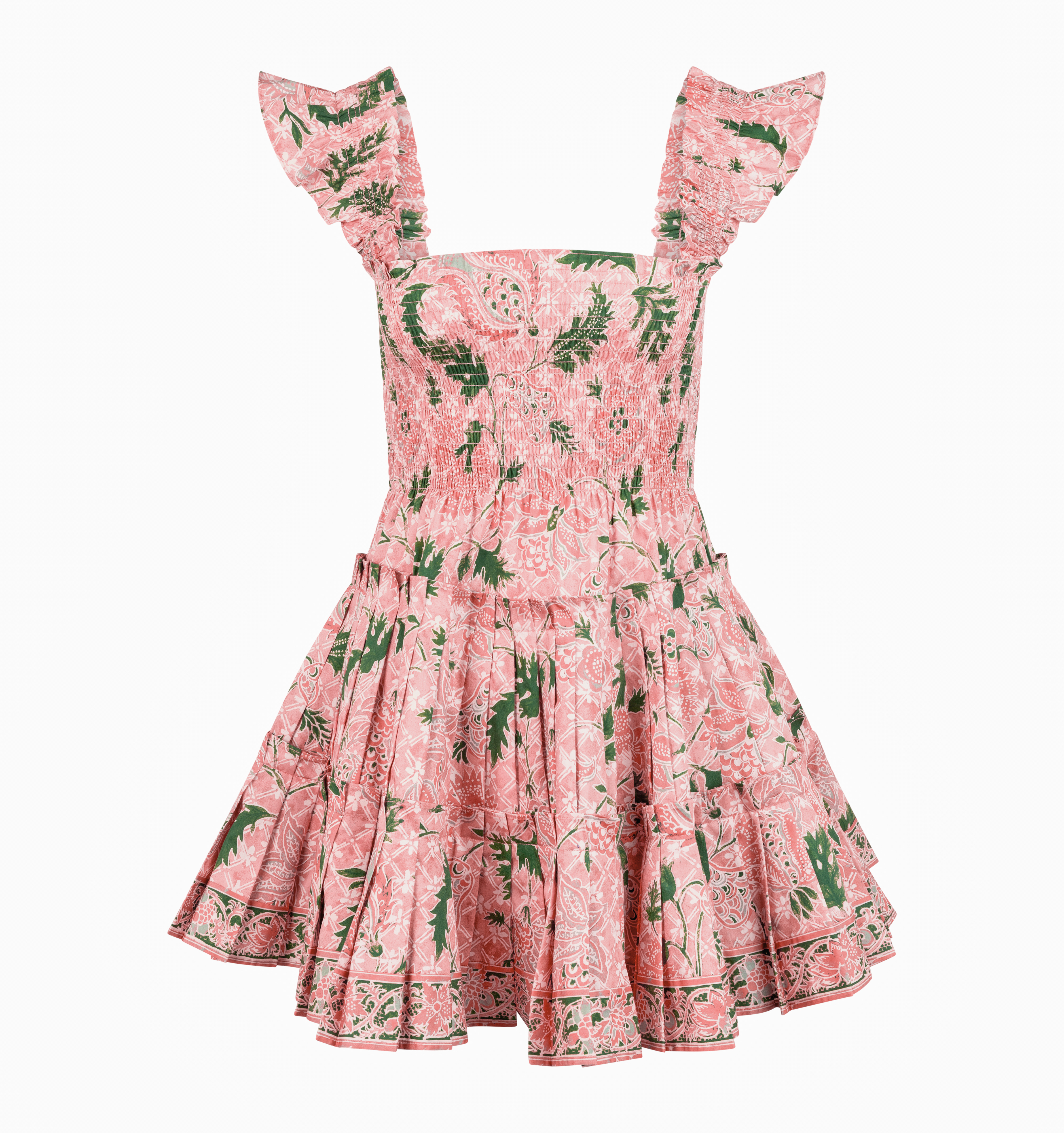 The Charlotte Nap Dress - Rose Calico Trellis