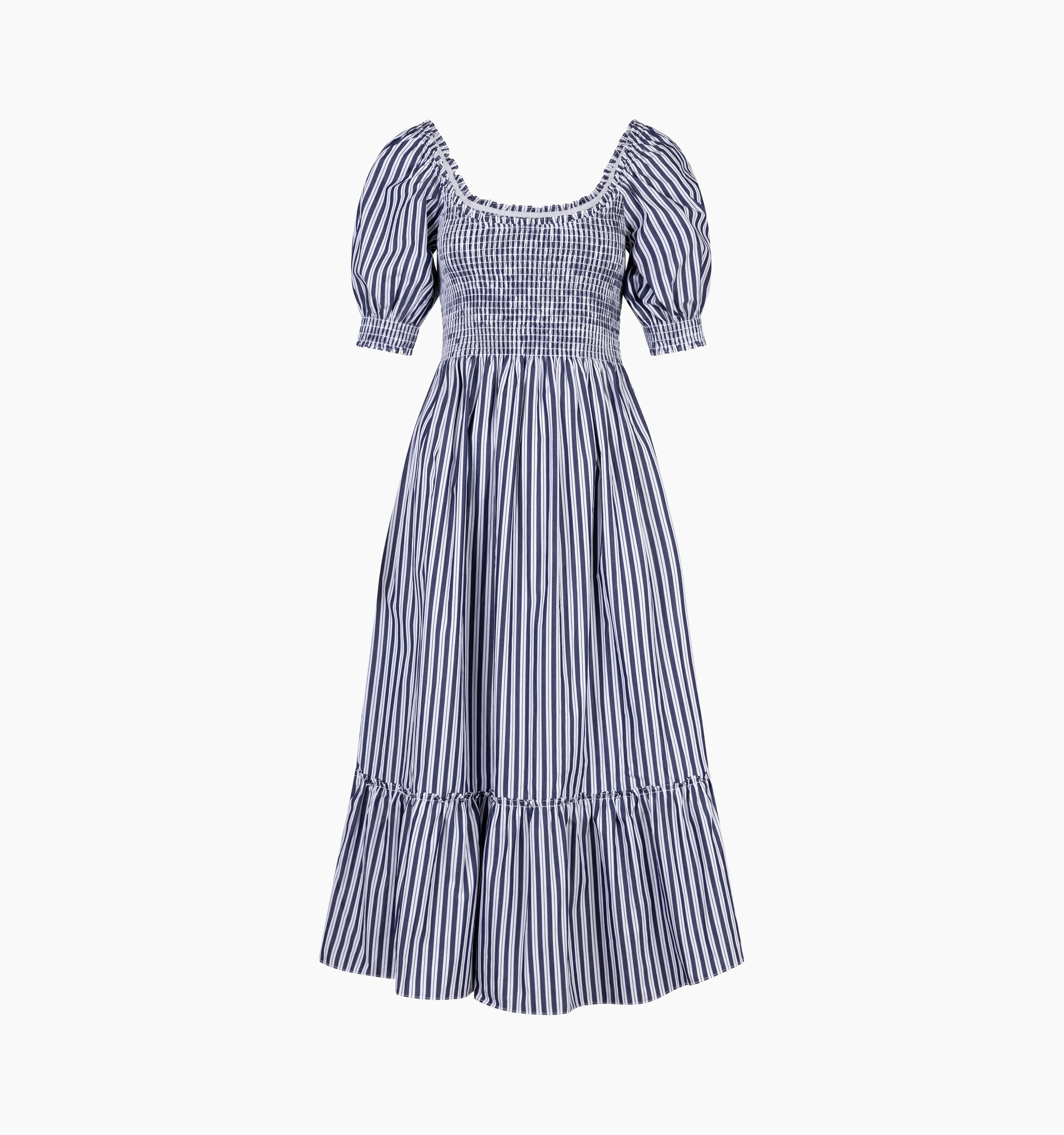 The Maternity Louisa Nap Dress - Navy Stripe