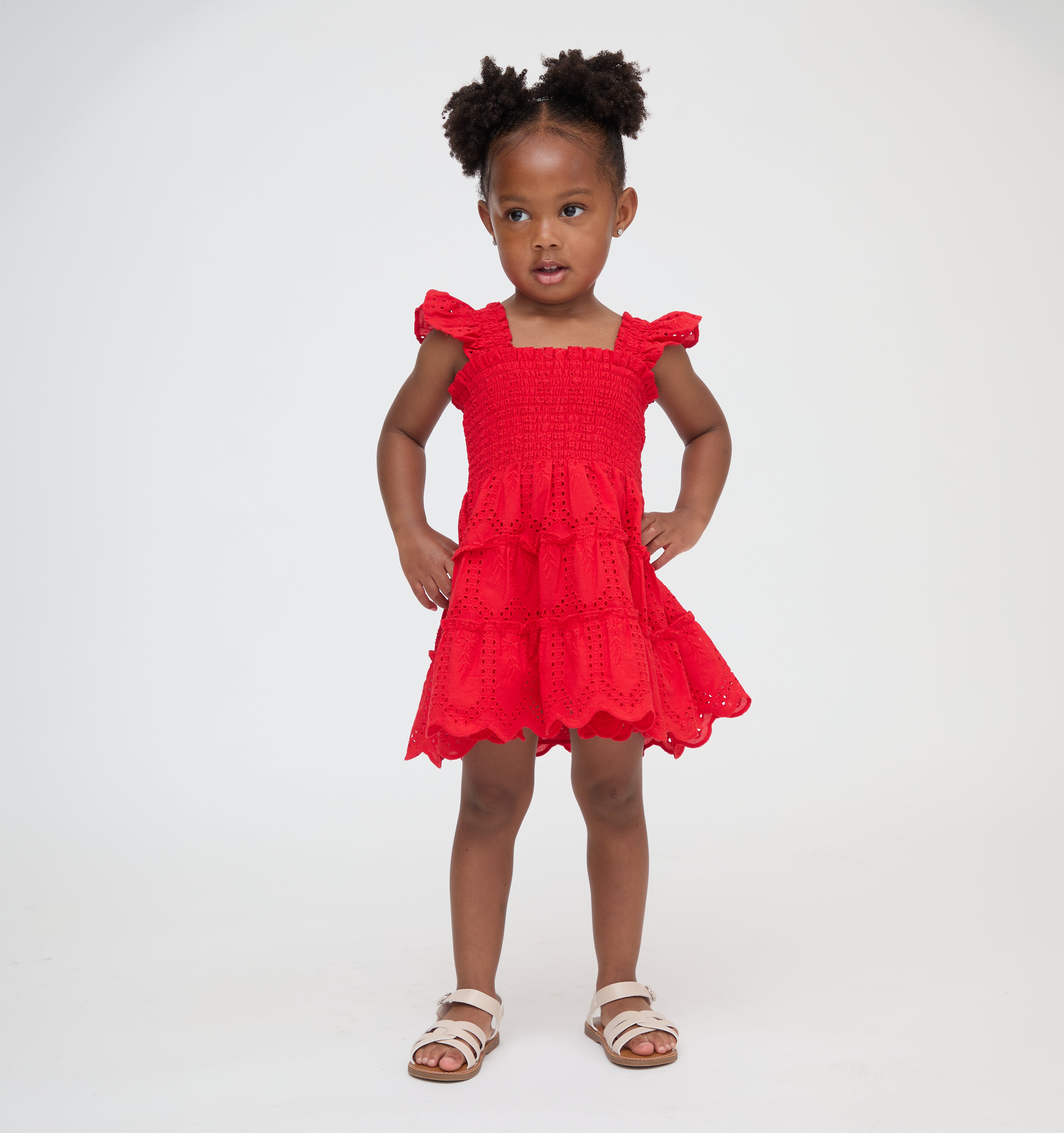 The Tiny Ellie Nap Dress - Cherry Trellis Broderie – Hill House Home