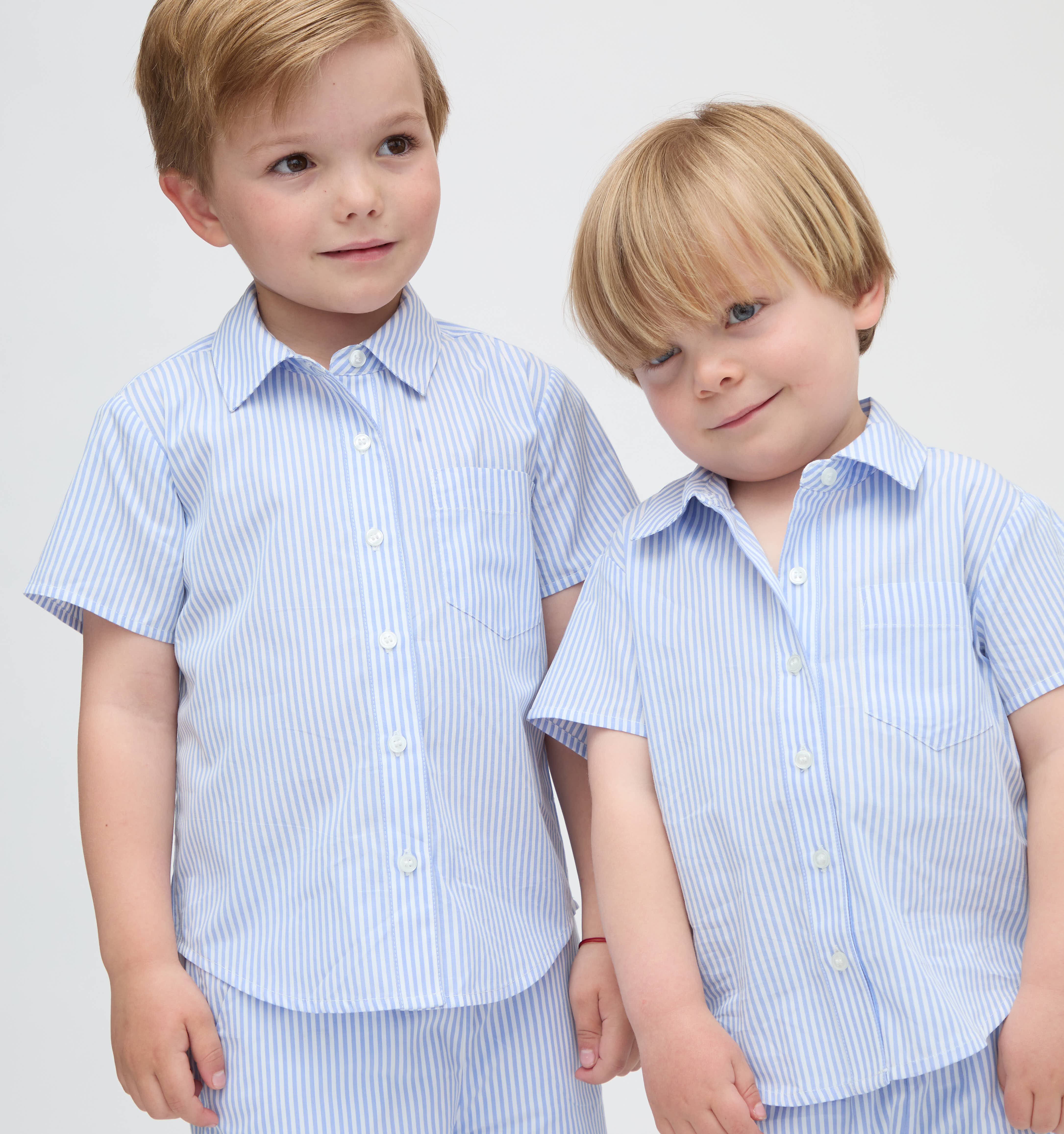 The Tiny Beau Shirt - Blue/White Stripe – Hill House Home
