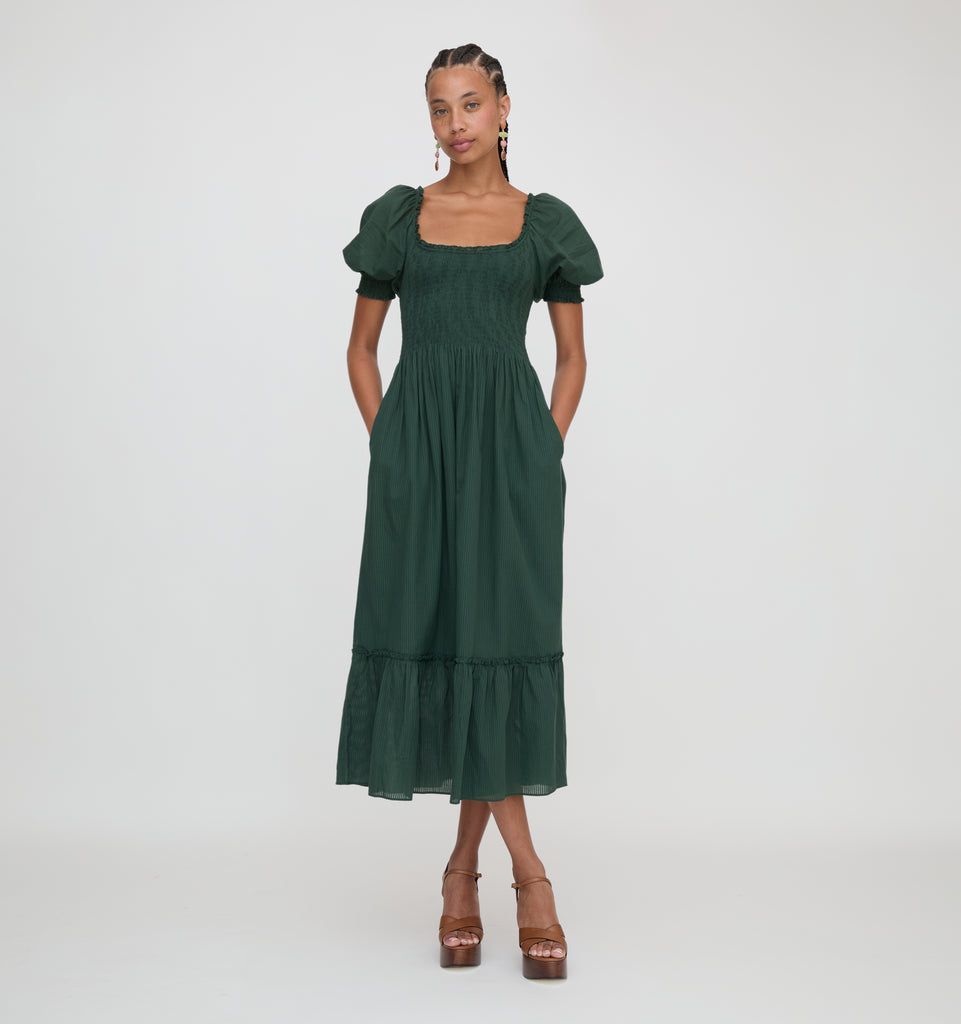 house on the hill グリーンストライプ柄 House on the hill /Green stripe pants 90
