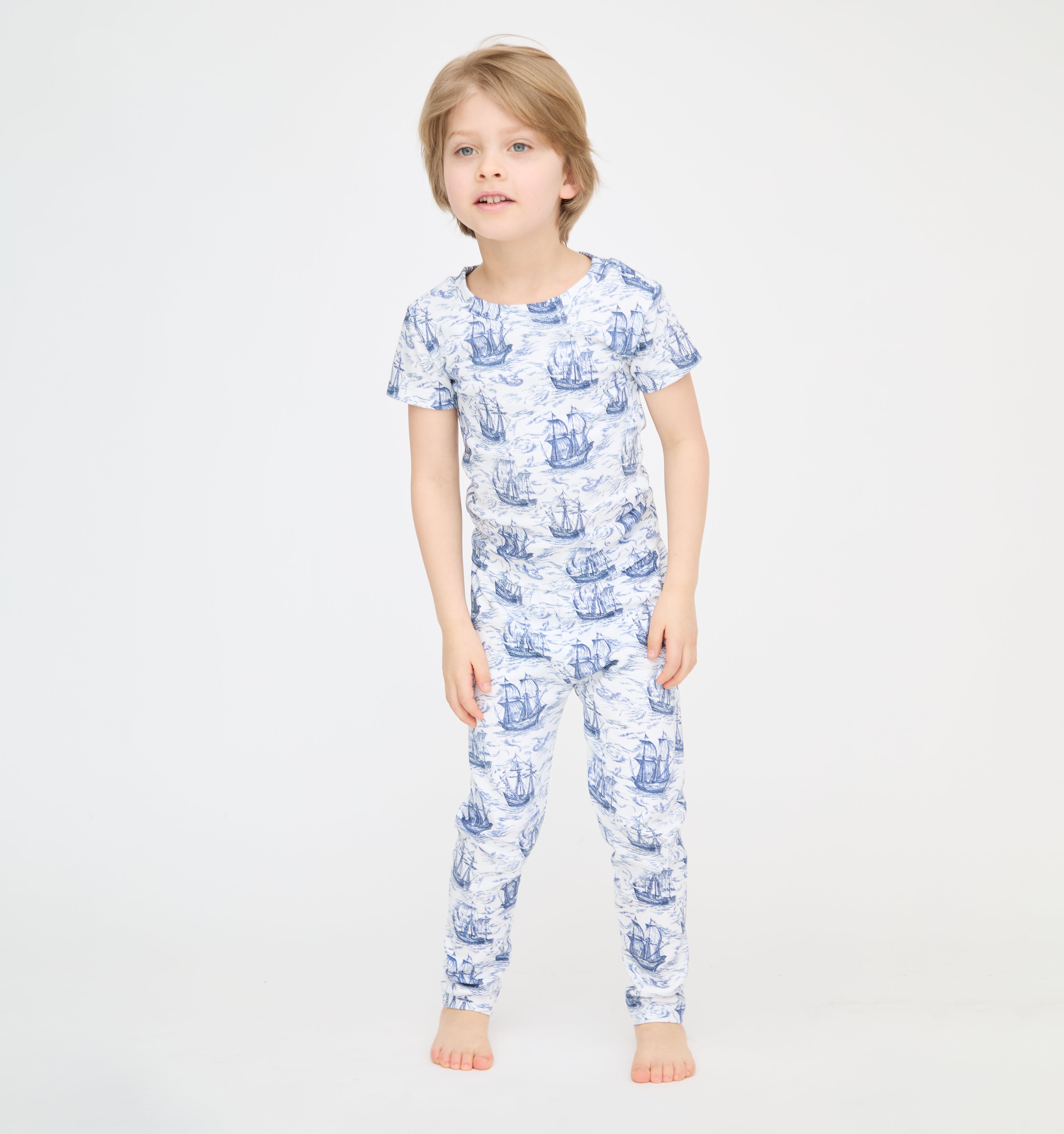 The Tiny PJ Set - Navy Mariner's Toile