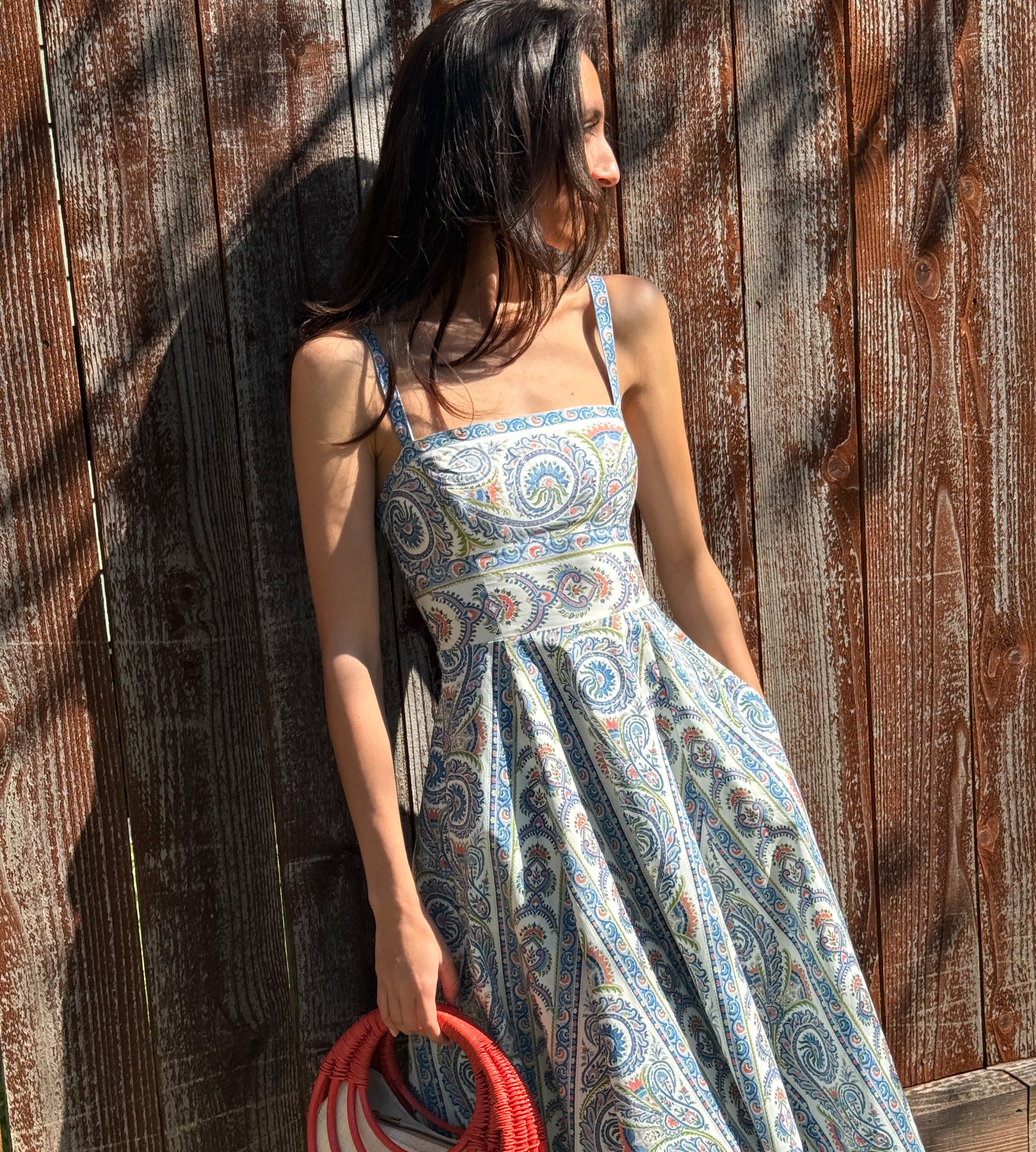 The Margot Dress - Blue Corsica Paisley