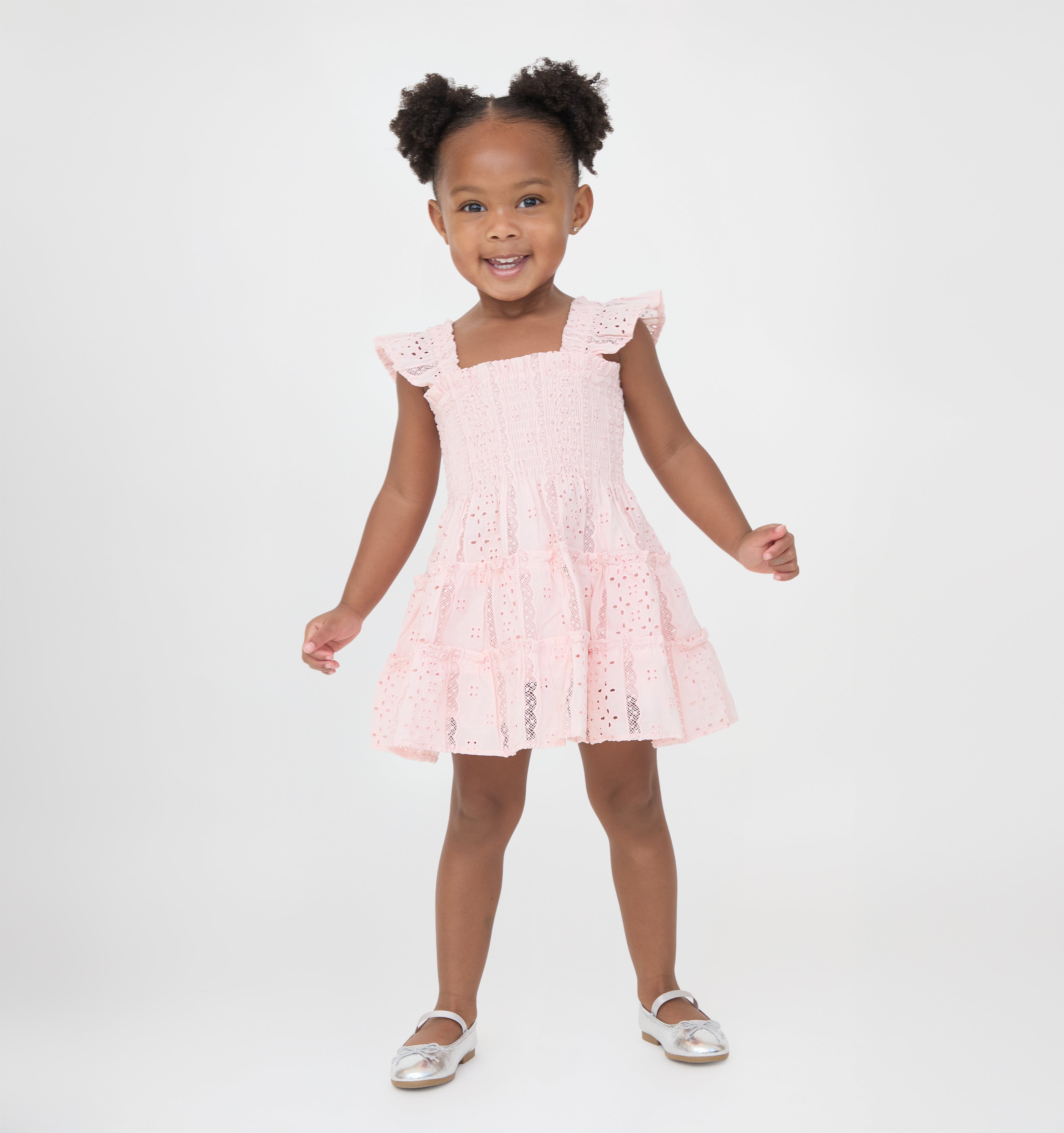 The Tiny Ellie Nap Dress - Pink Broderie Voile – Hill House Home