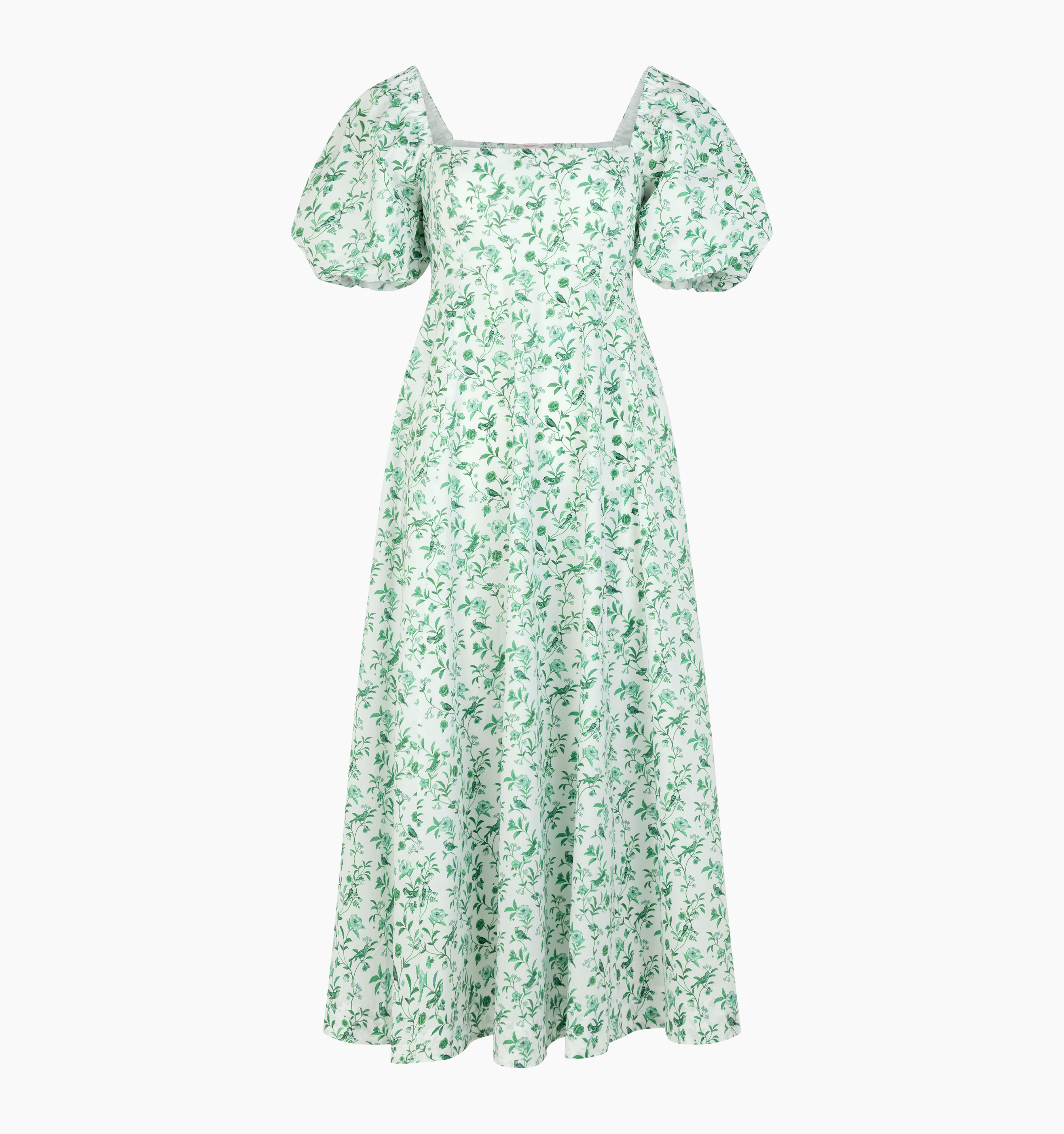 The Hill House x La Coqueta Matilda Dress - Green Bird