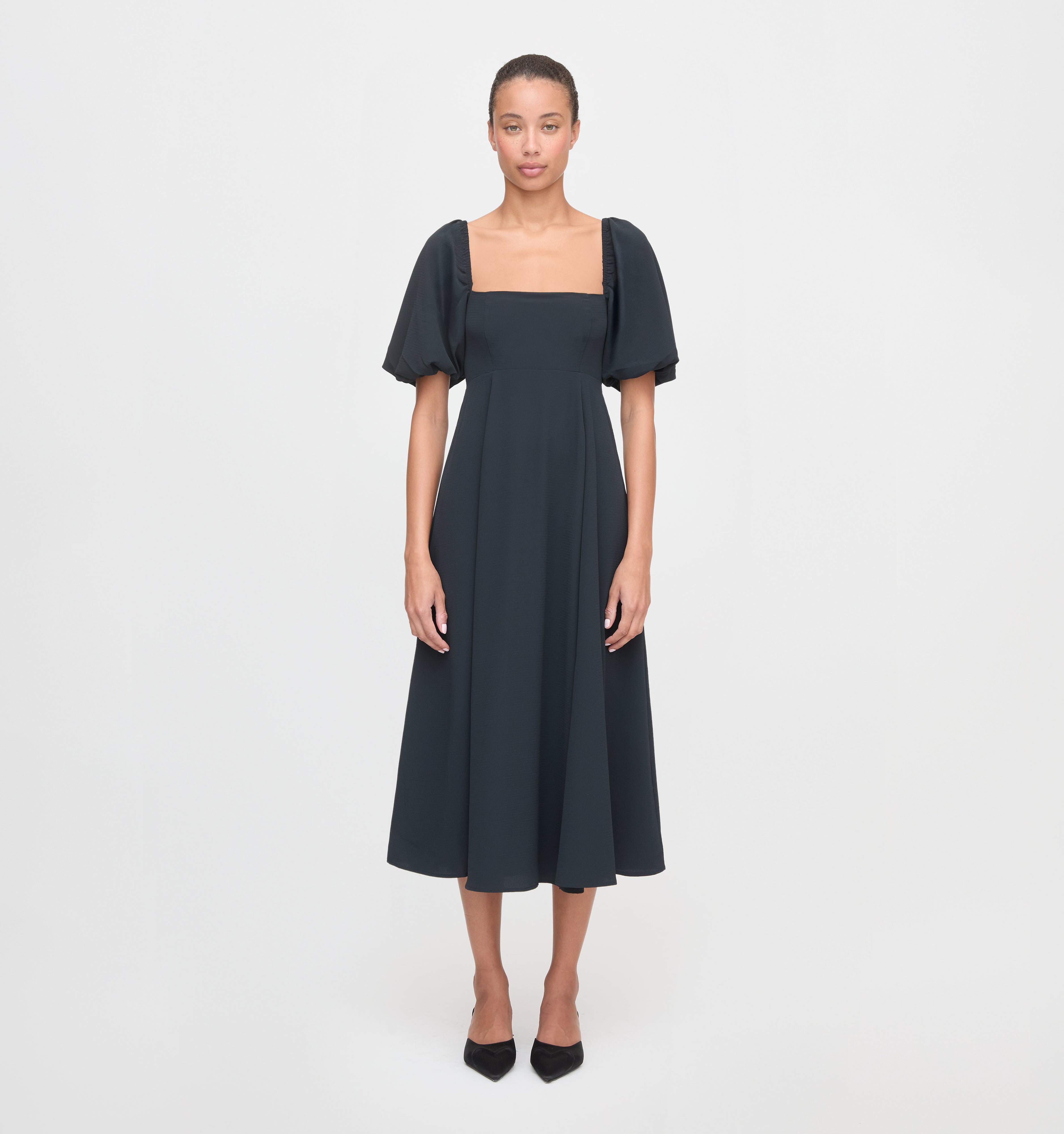 The Matilda Dress - Black Crepe – Hill House Home