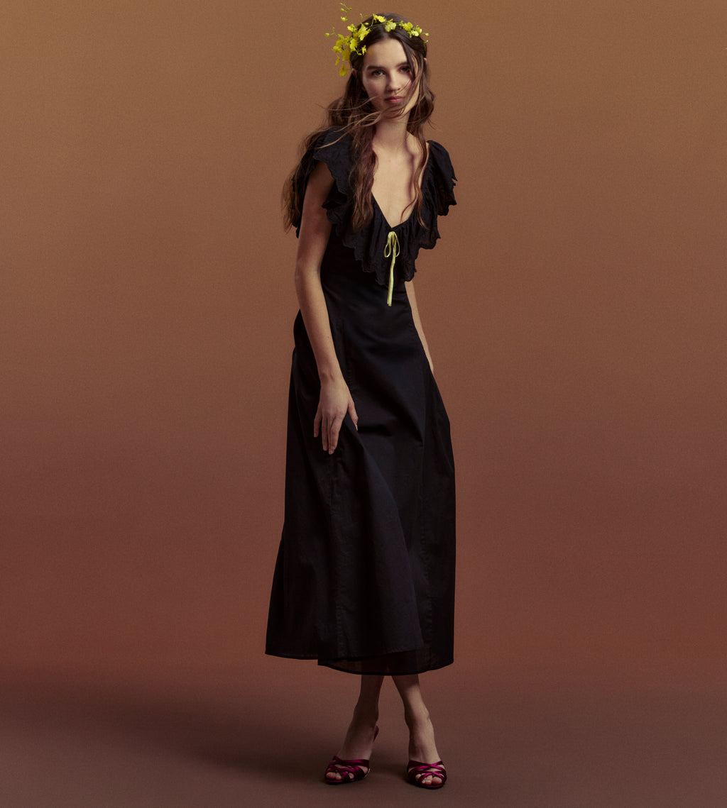The Milani Dress | Black / XS | 100% Cotton