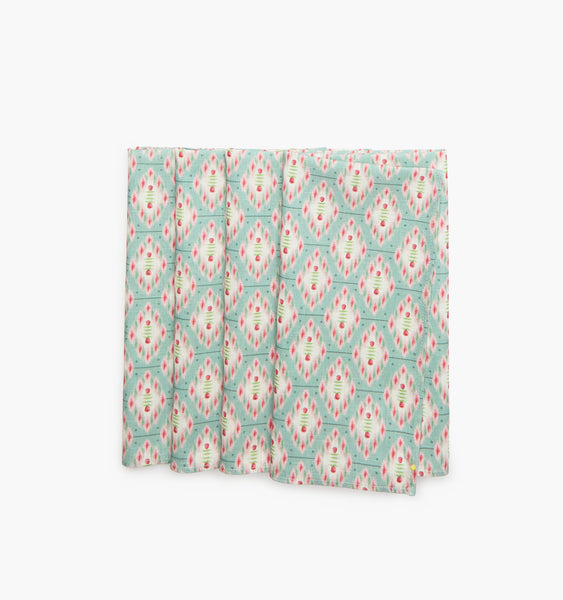The Napkin Set of 4 - Raspberry Ikat