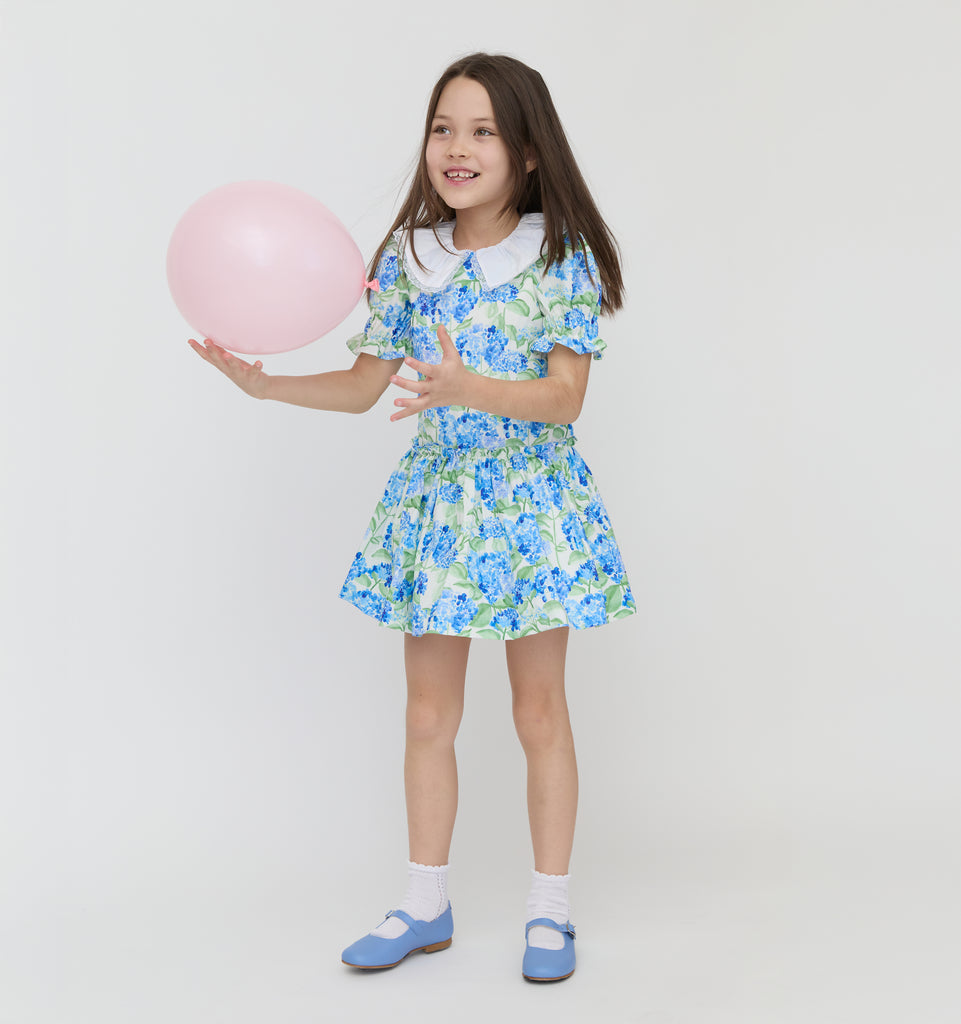 The Hill House x La Coqueta Izara Dress - Blue Watercolor