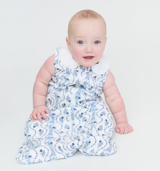 The Sleep Sack - Blue Vine Stripe – Hill House Home