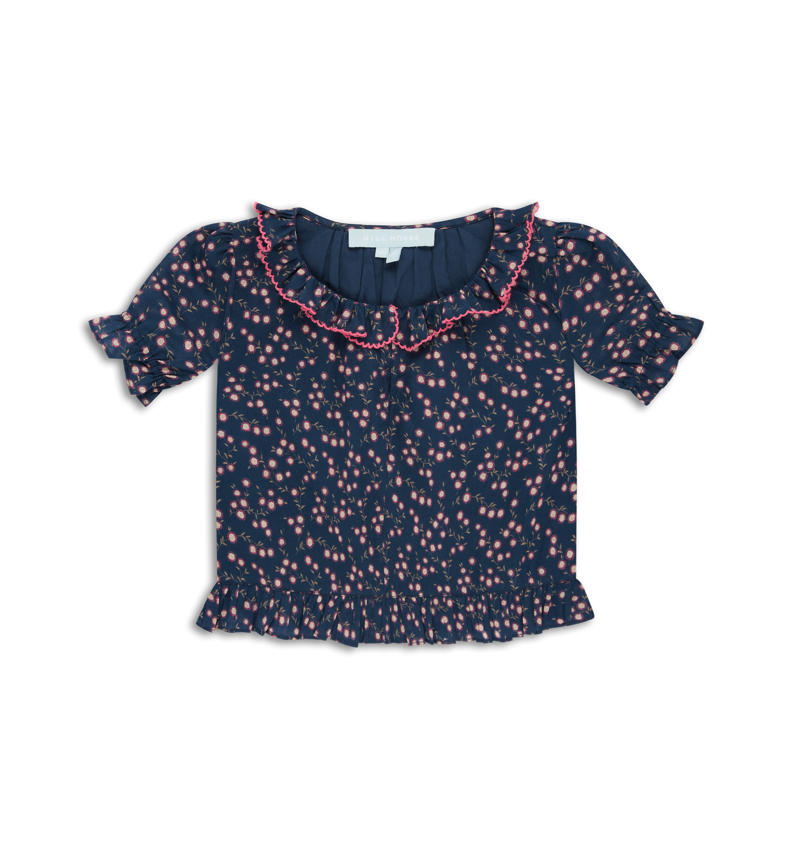 The Tiny Denver Top -  Daisy Ditsy Toss Navy