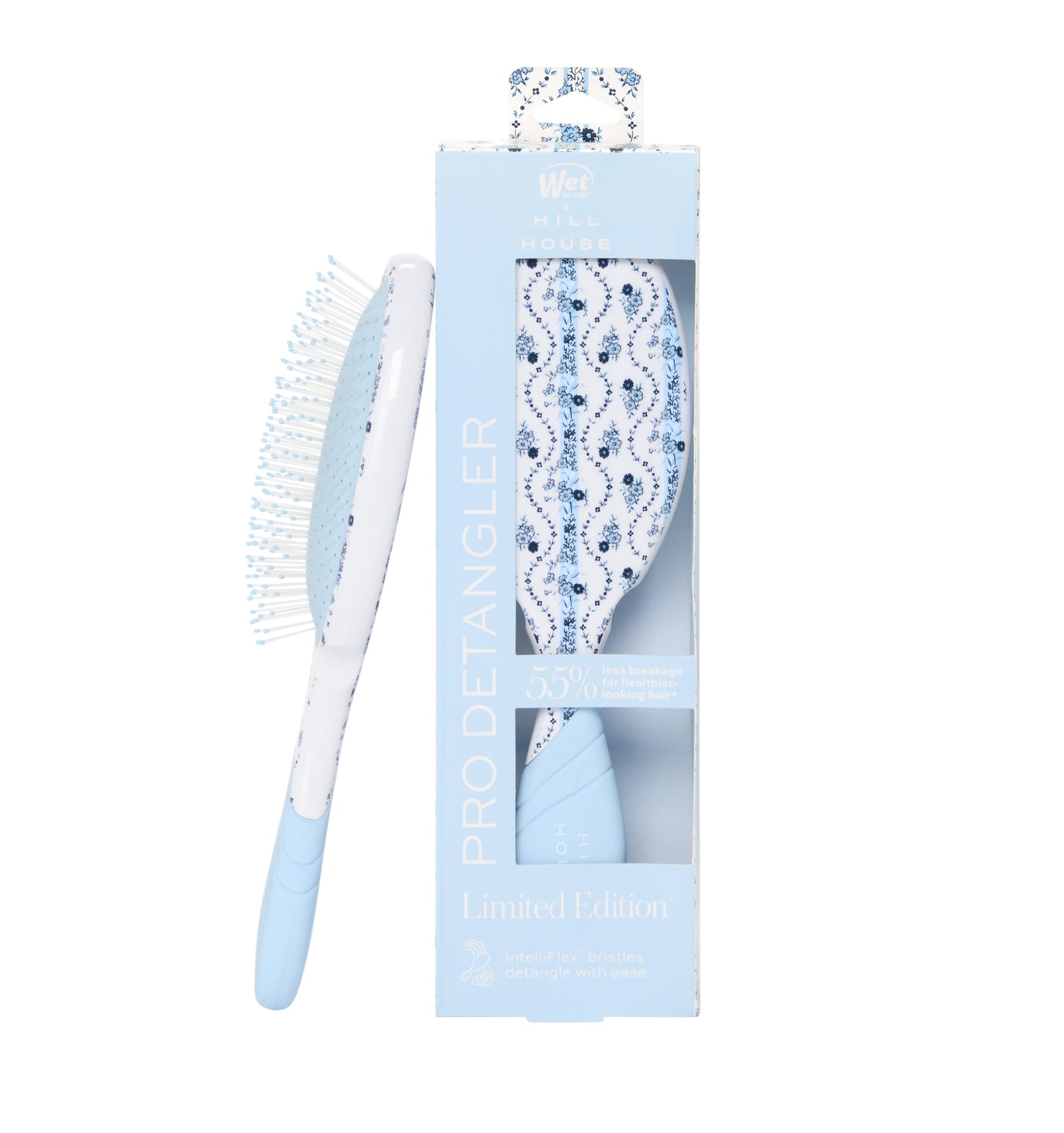 The Hill House x Wet Brush Pro Detangler Brush - Blue Vine Stripe