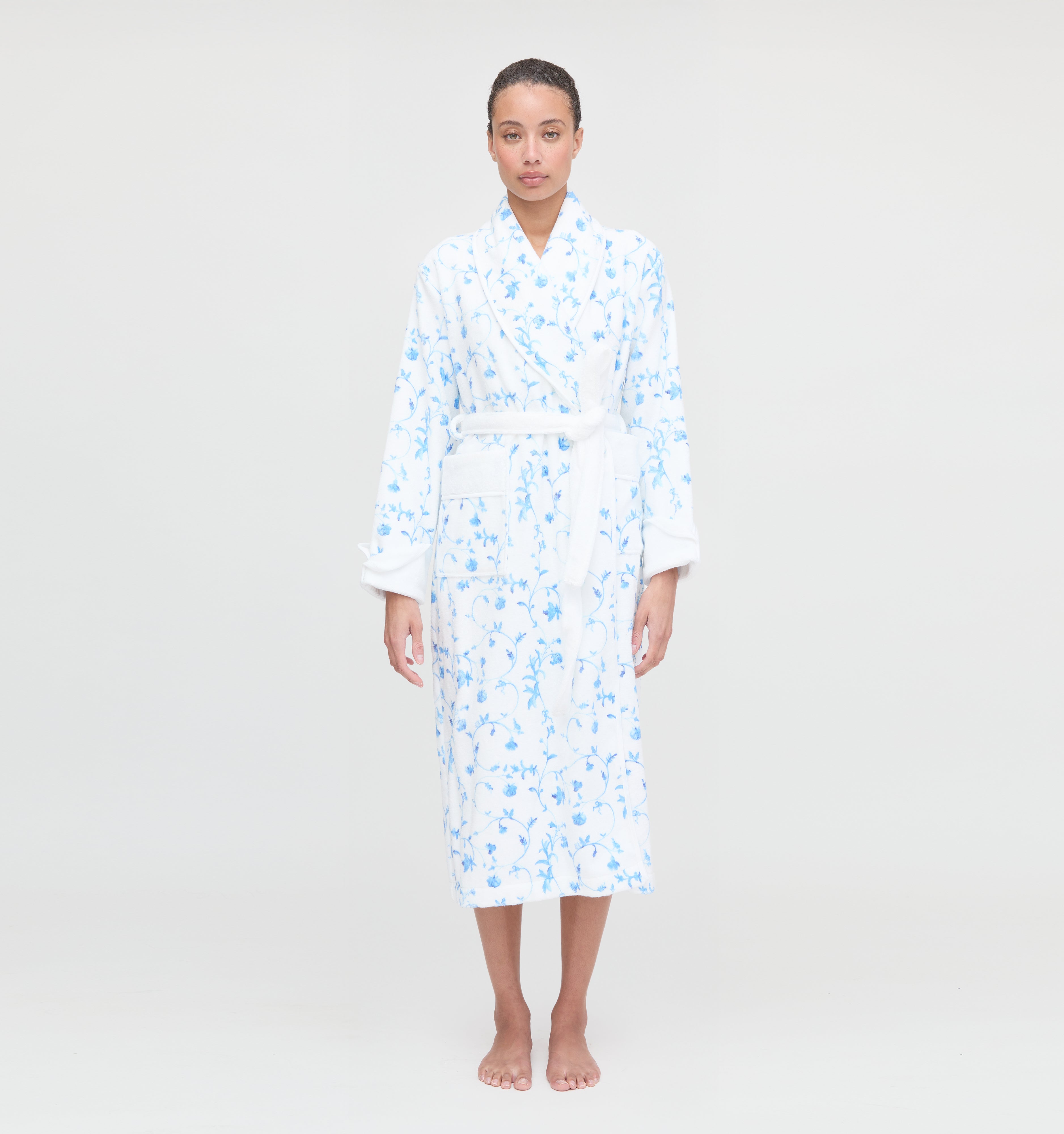 The Hotel Robe - Blue Botanical