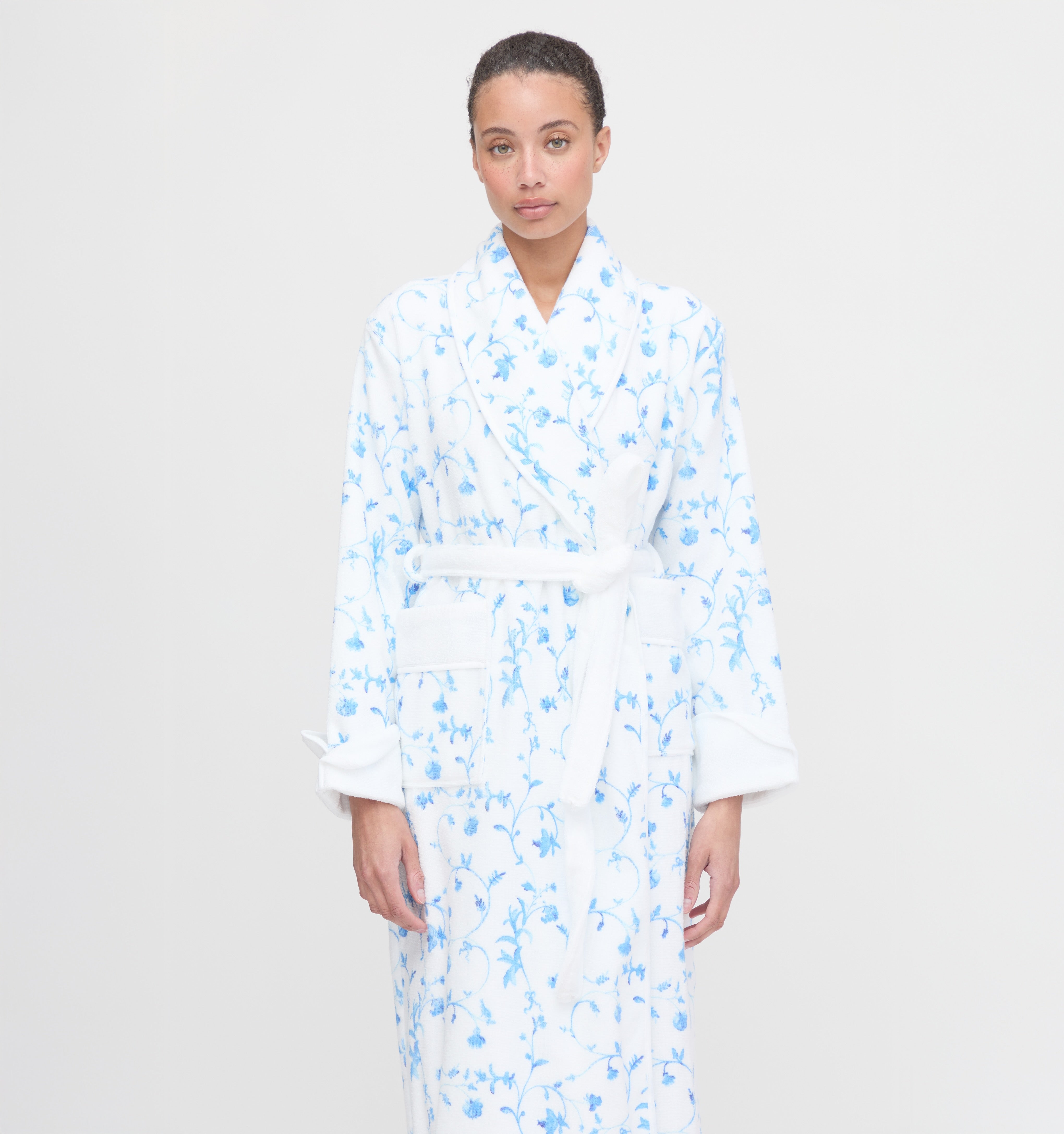 The Hotel Robe - Blue Botanical