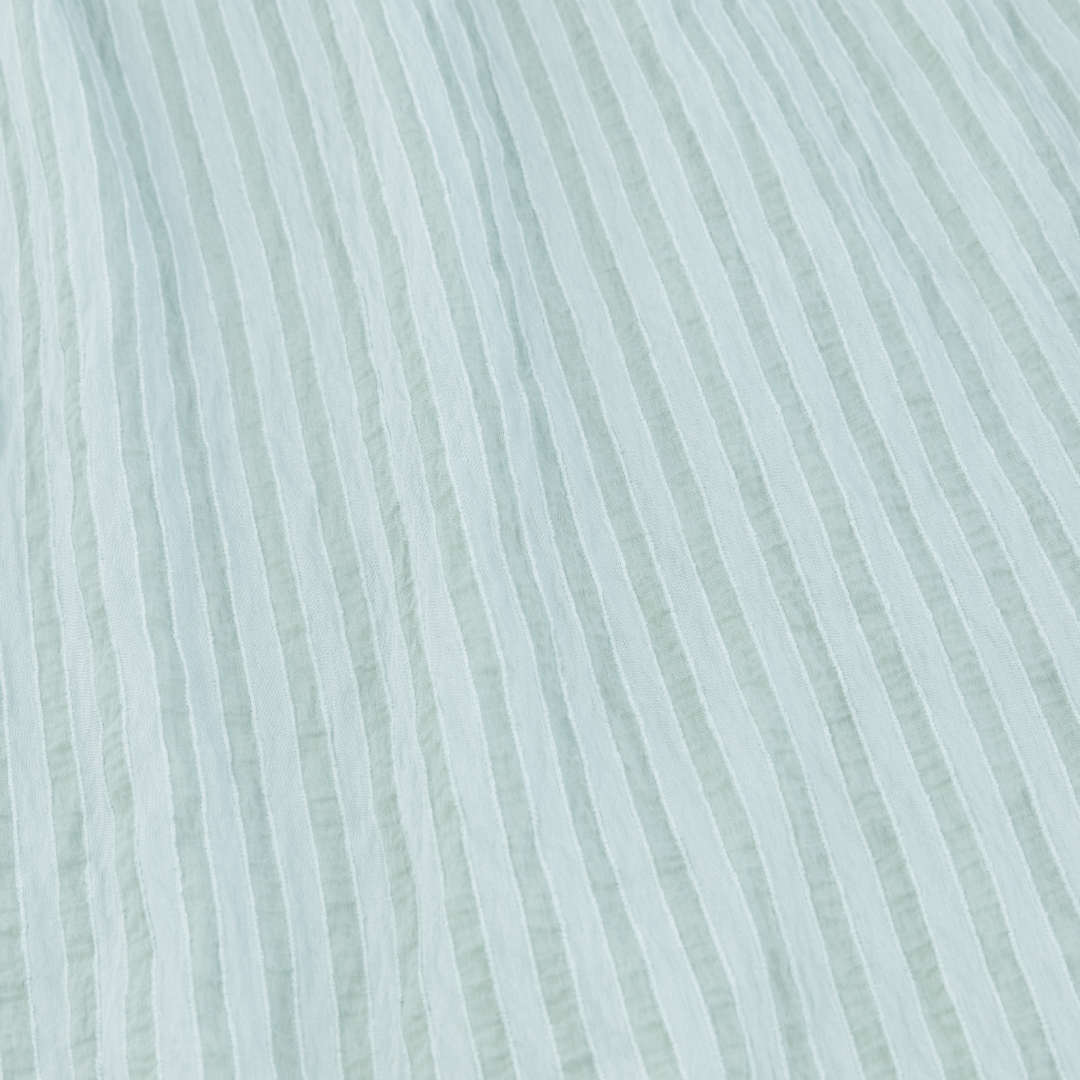 The Azalea Nap Top - Sage Green Tonal Seersucker