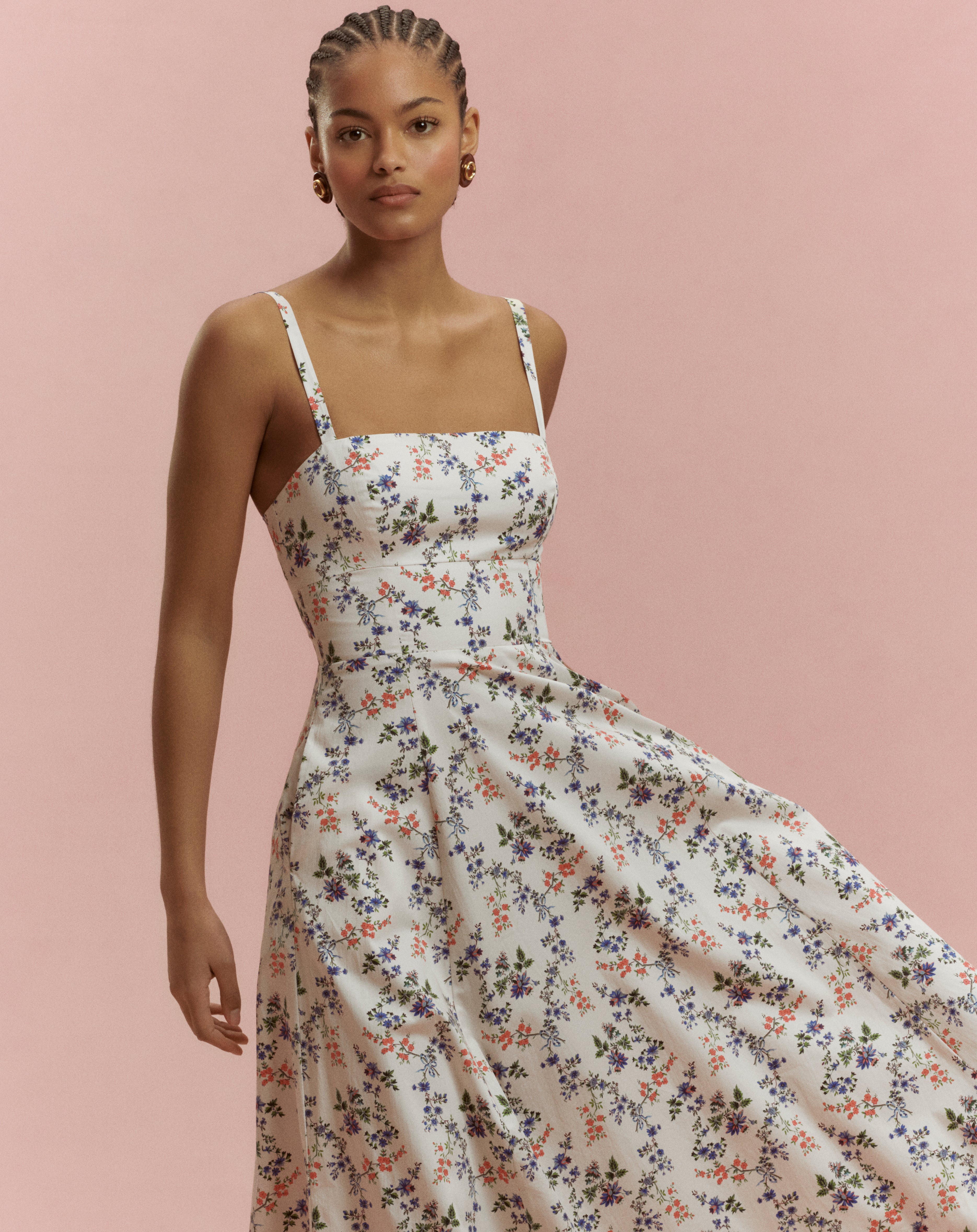 The Margot Dress - Pink Scallop Bow Chintz – Hill House Home