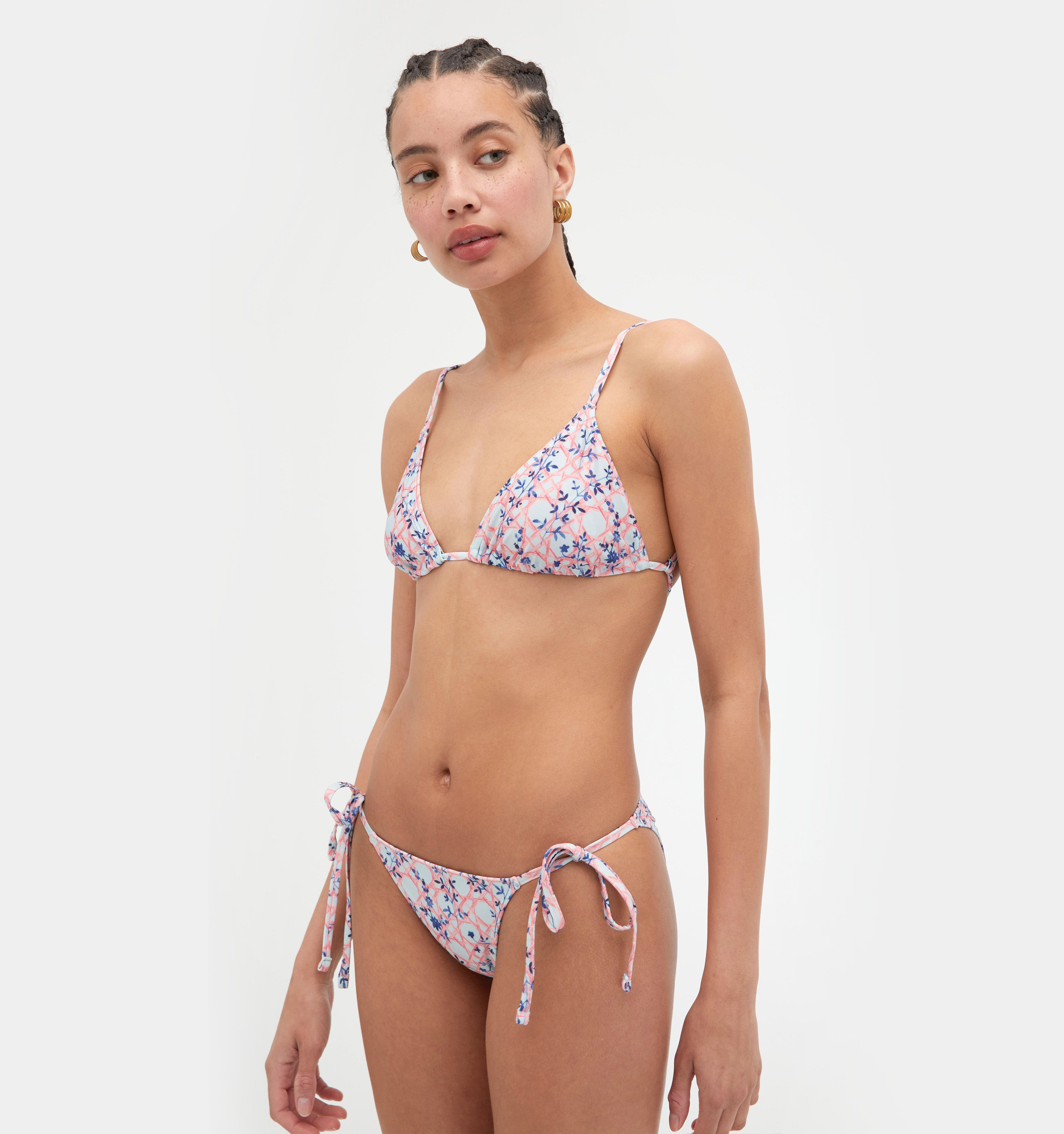 The Alessia Bikini - Pink Basketweave Vine