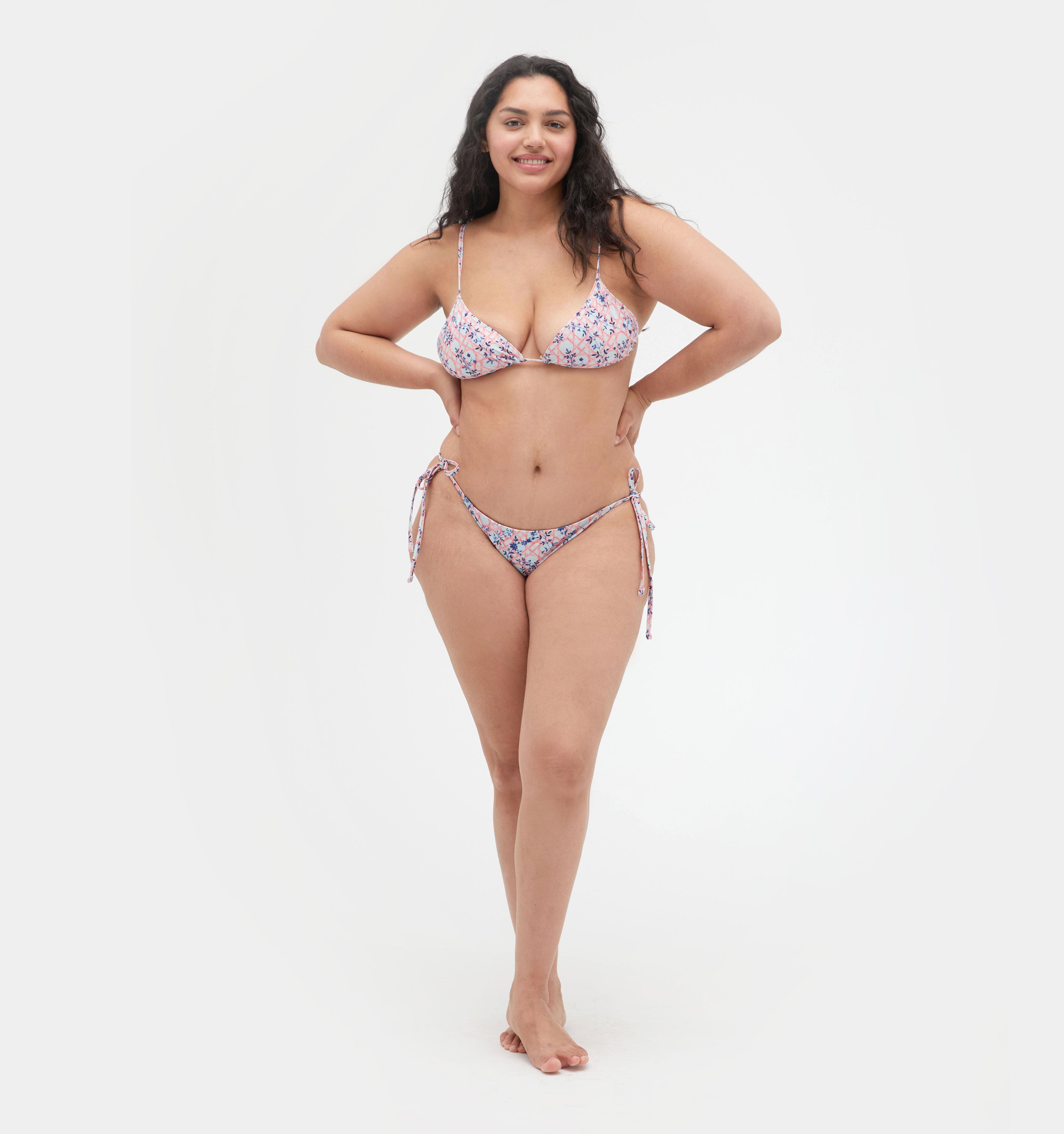 The Alessia Bikini - Pink Basketweave Vine