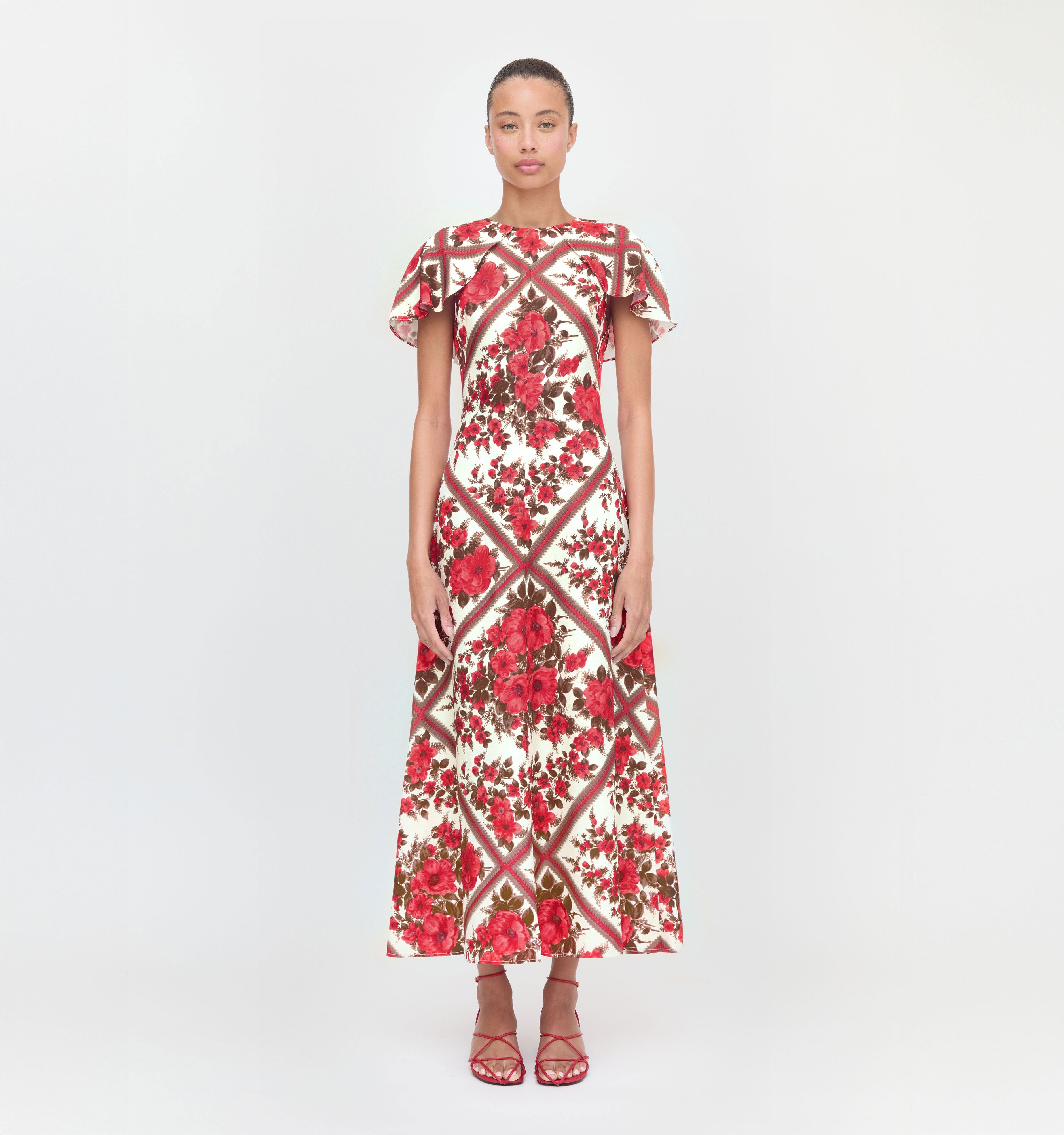 The Davina Dress - Red Diamond Rose – Hill House Home