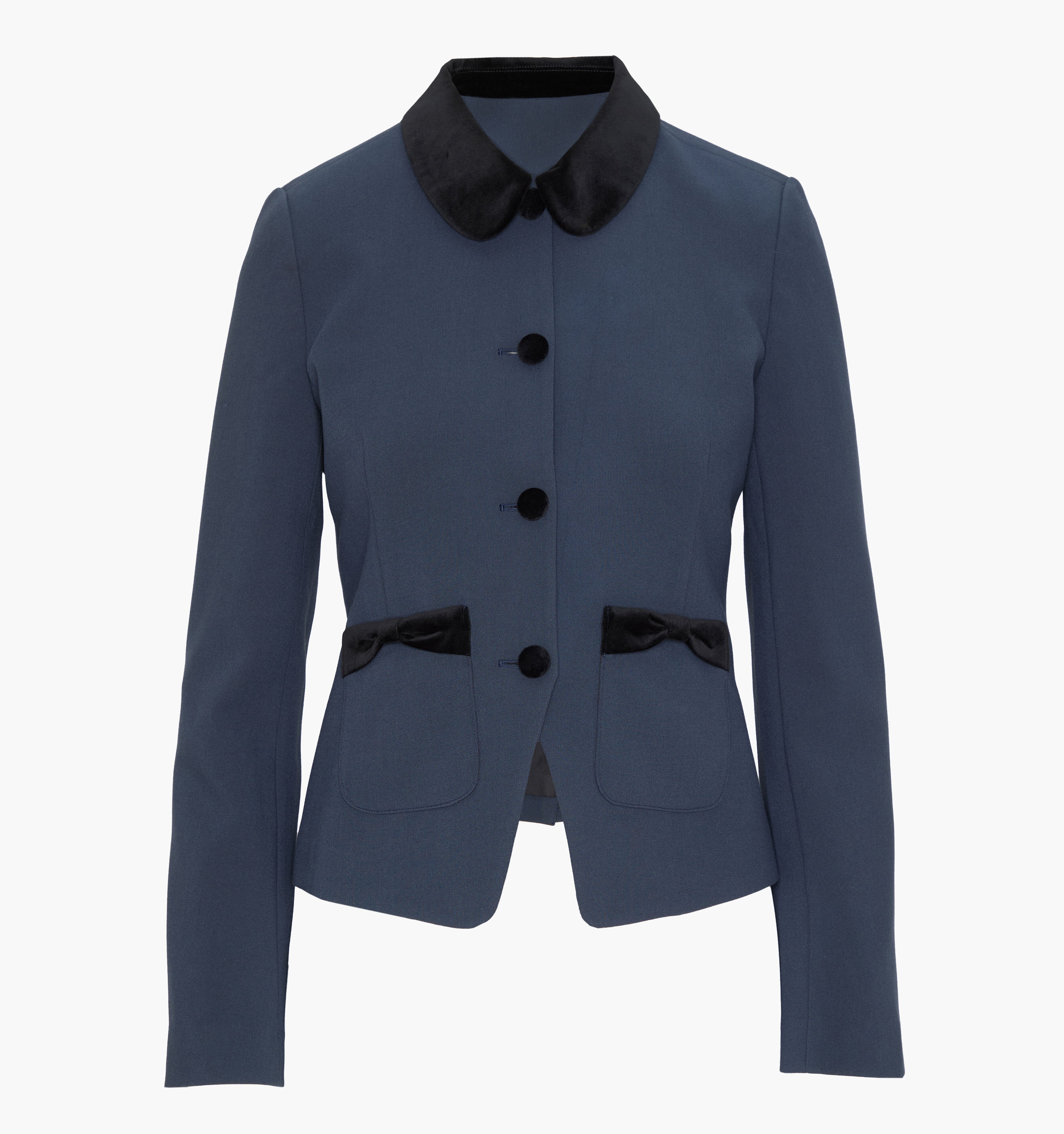 The Evalina Jacket in Navy color: Navy