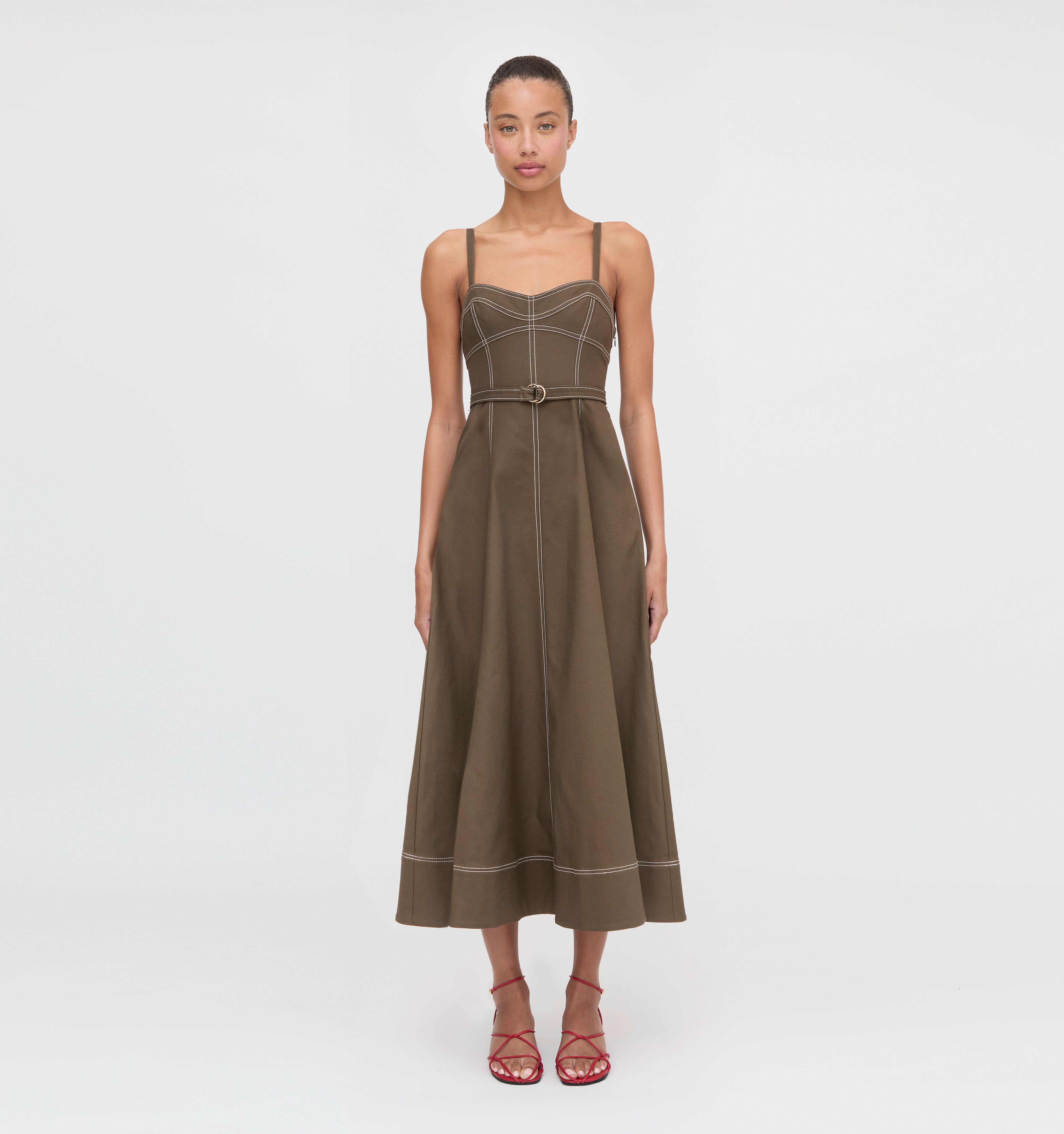 The Fiona Dress - Chocolate Twill