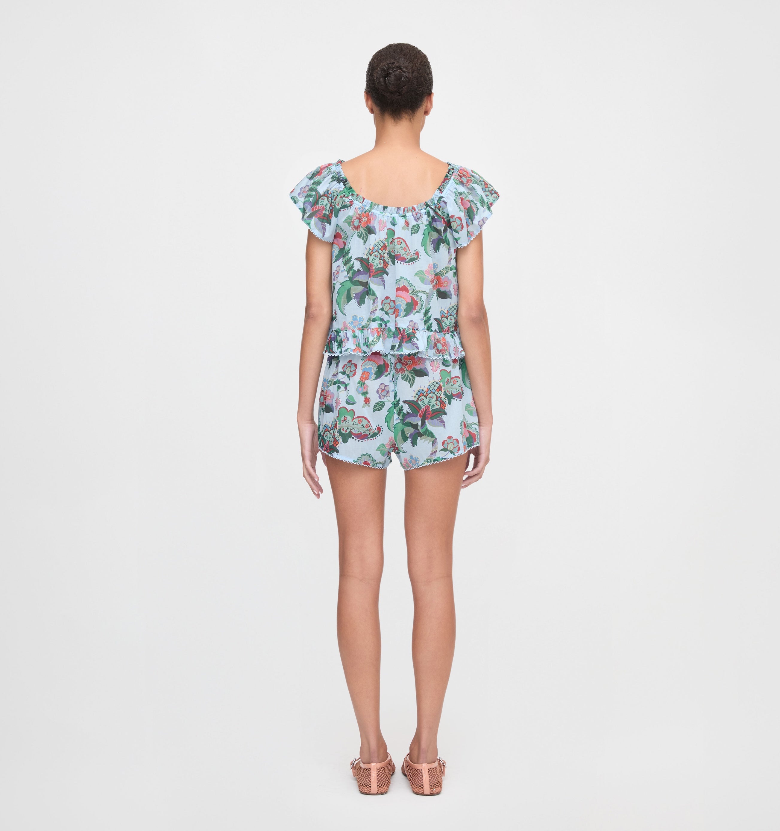 The Josie Set - Light Blue Jungle Floral