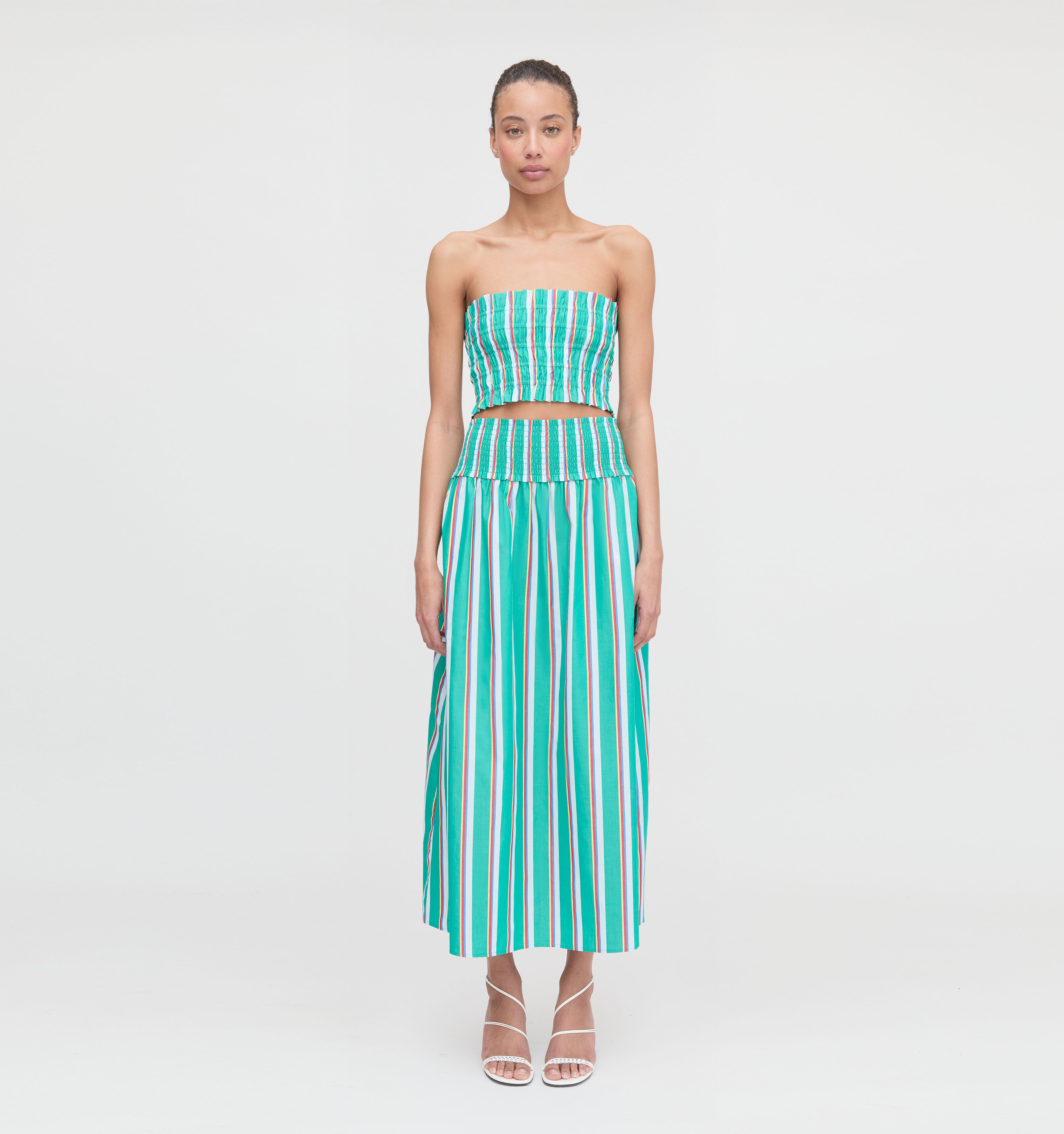 The June Nap Top - Sunset Stripe