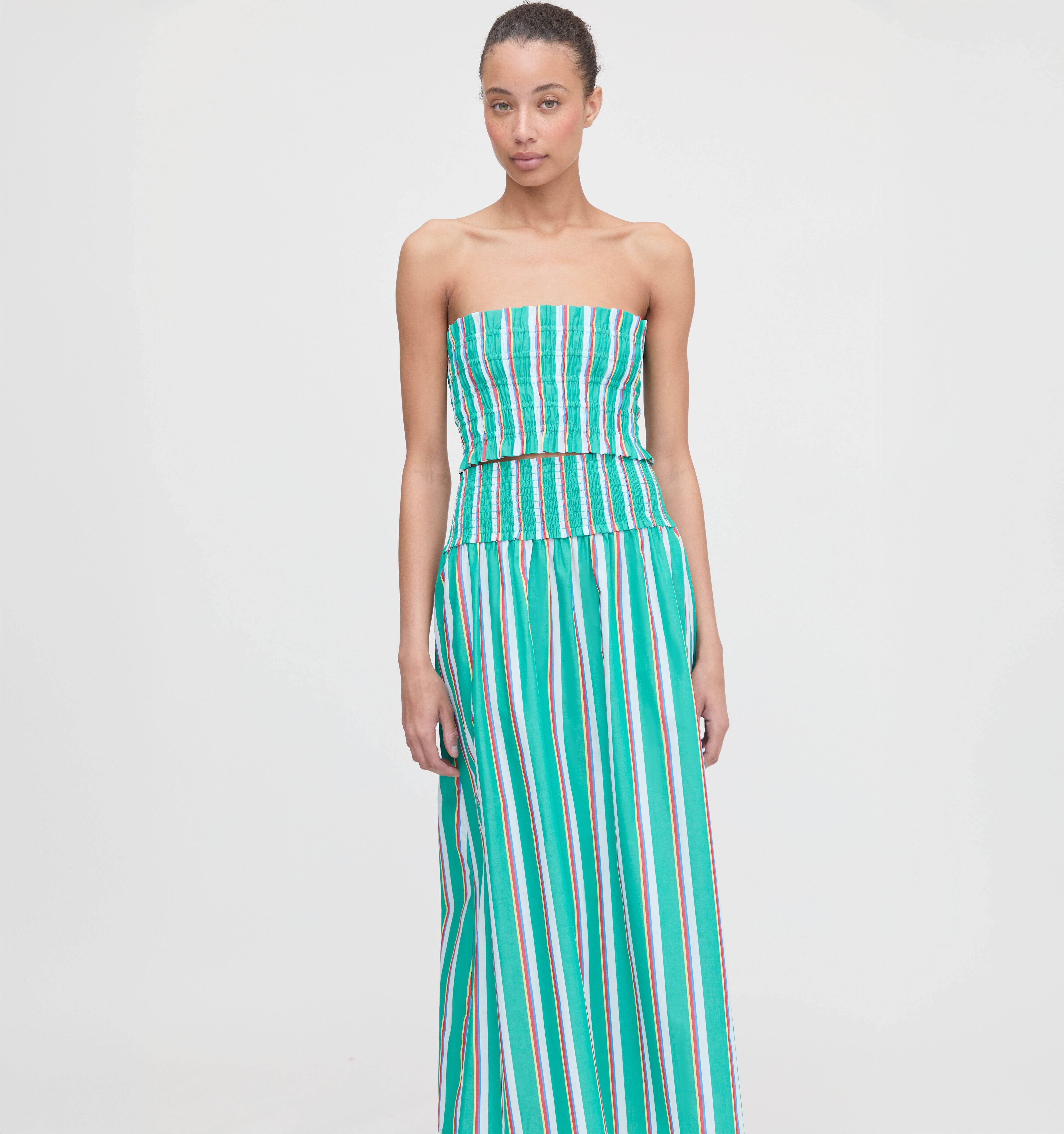 The June Nap Top - Sunset Stripe