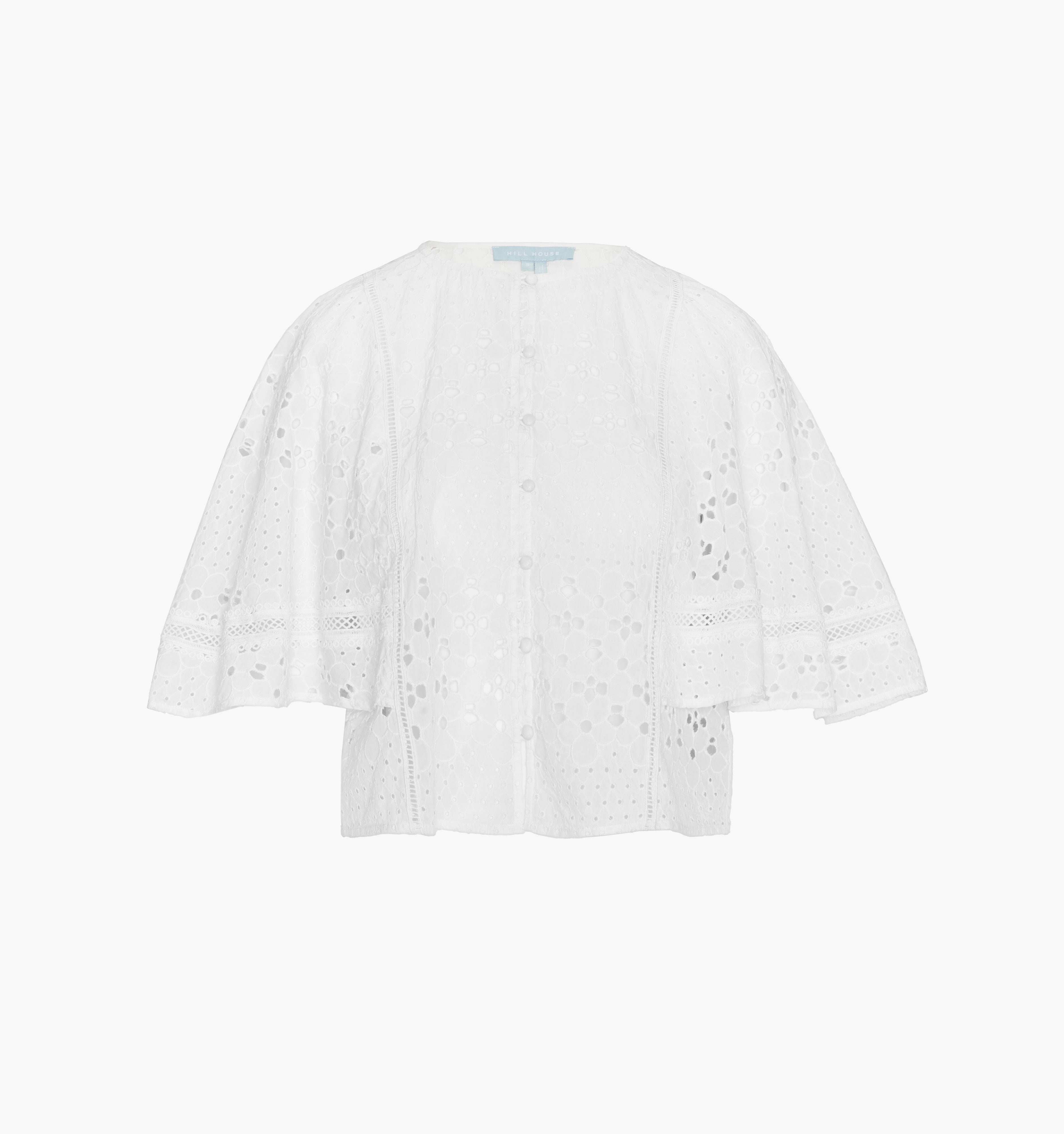 The Meadow Top - White Floral Broderie