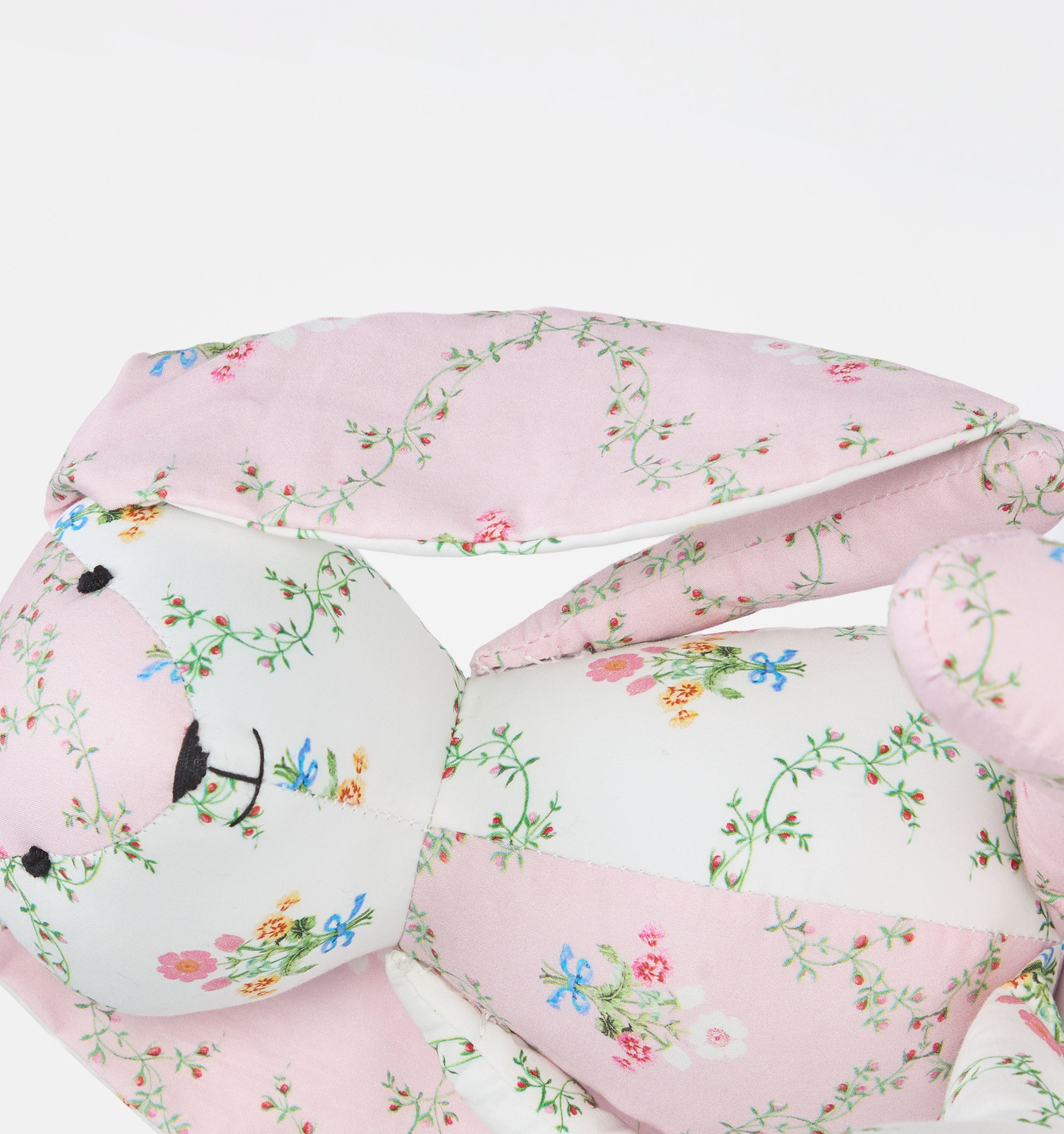 monogram: light pink trellis