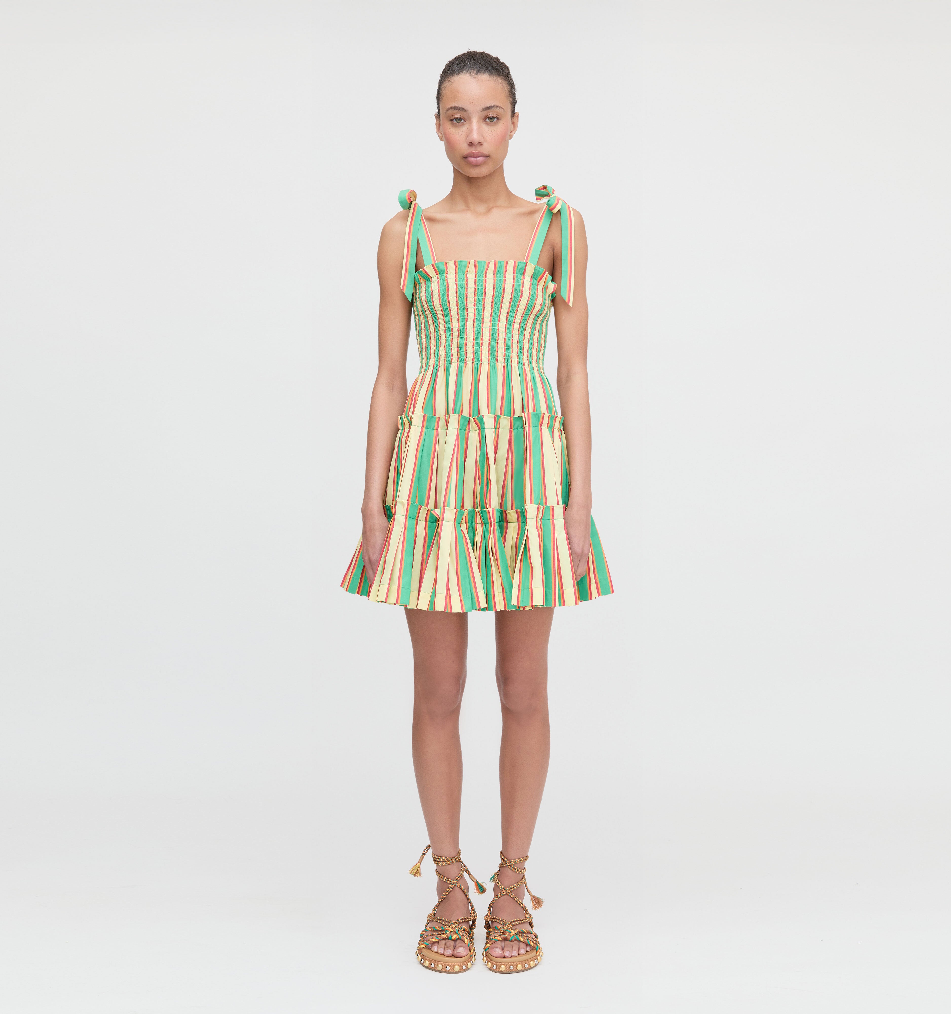 The Ribbon Charlotte Nap Dress - Rockhouse Stripe