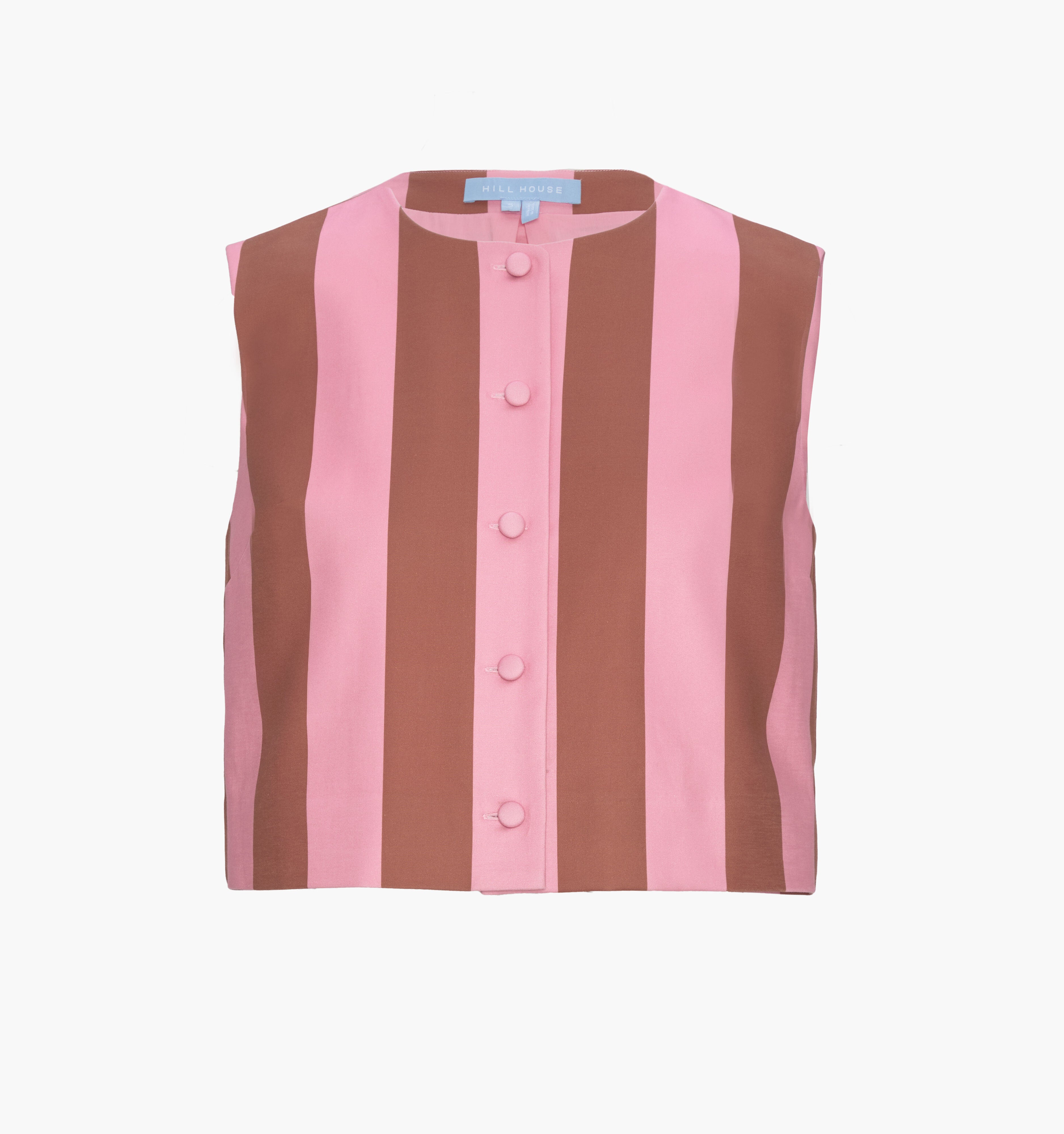 The Rosalie Top - Coral Cabana Stripe