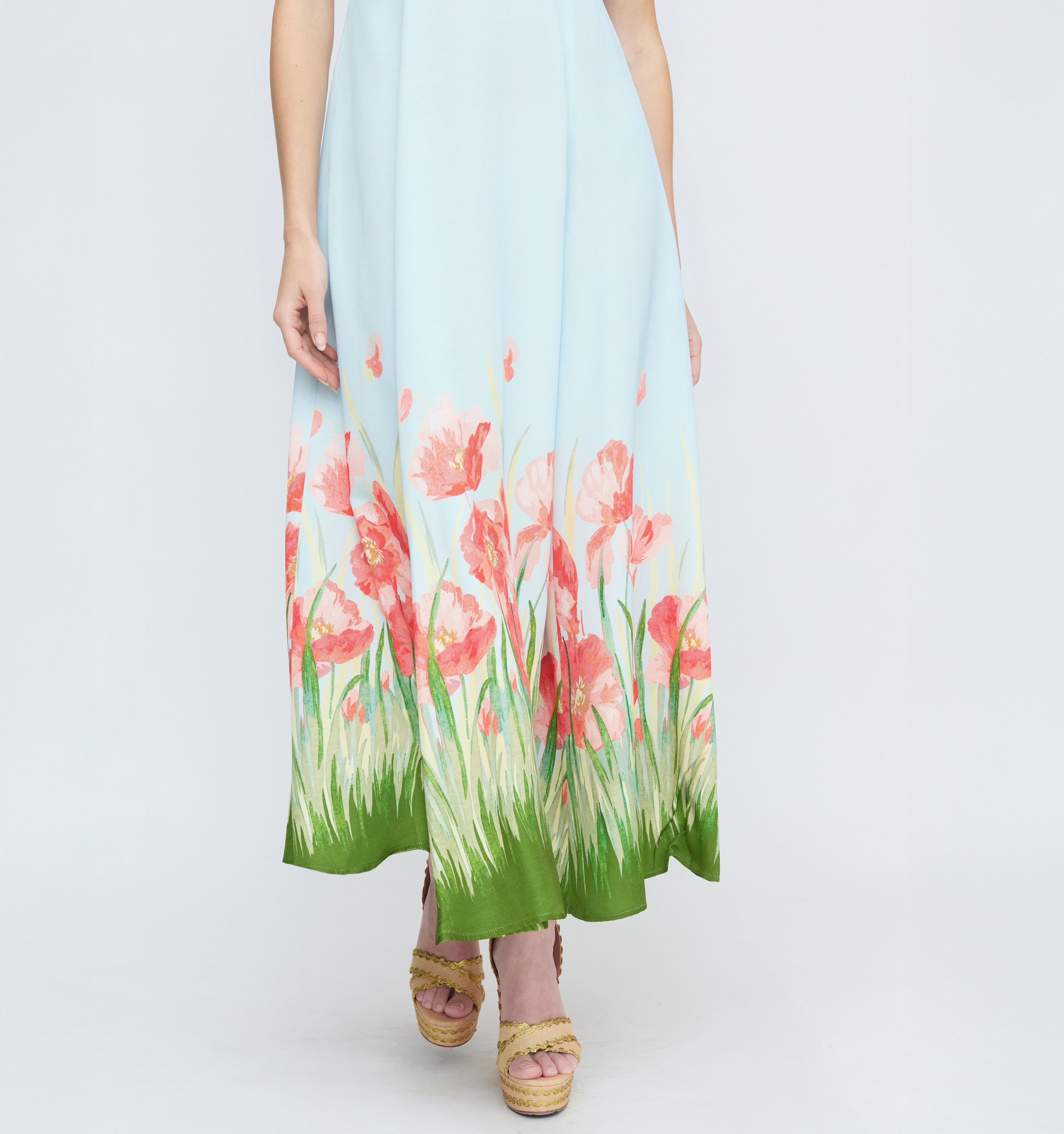 The Rowena Dress - Poppy Flower Field