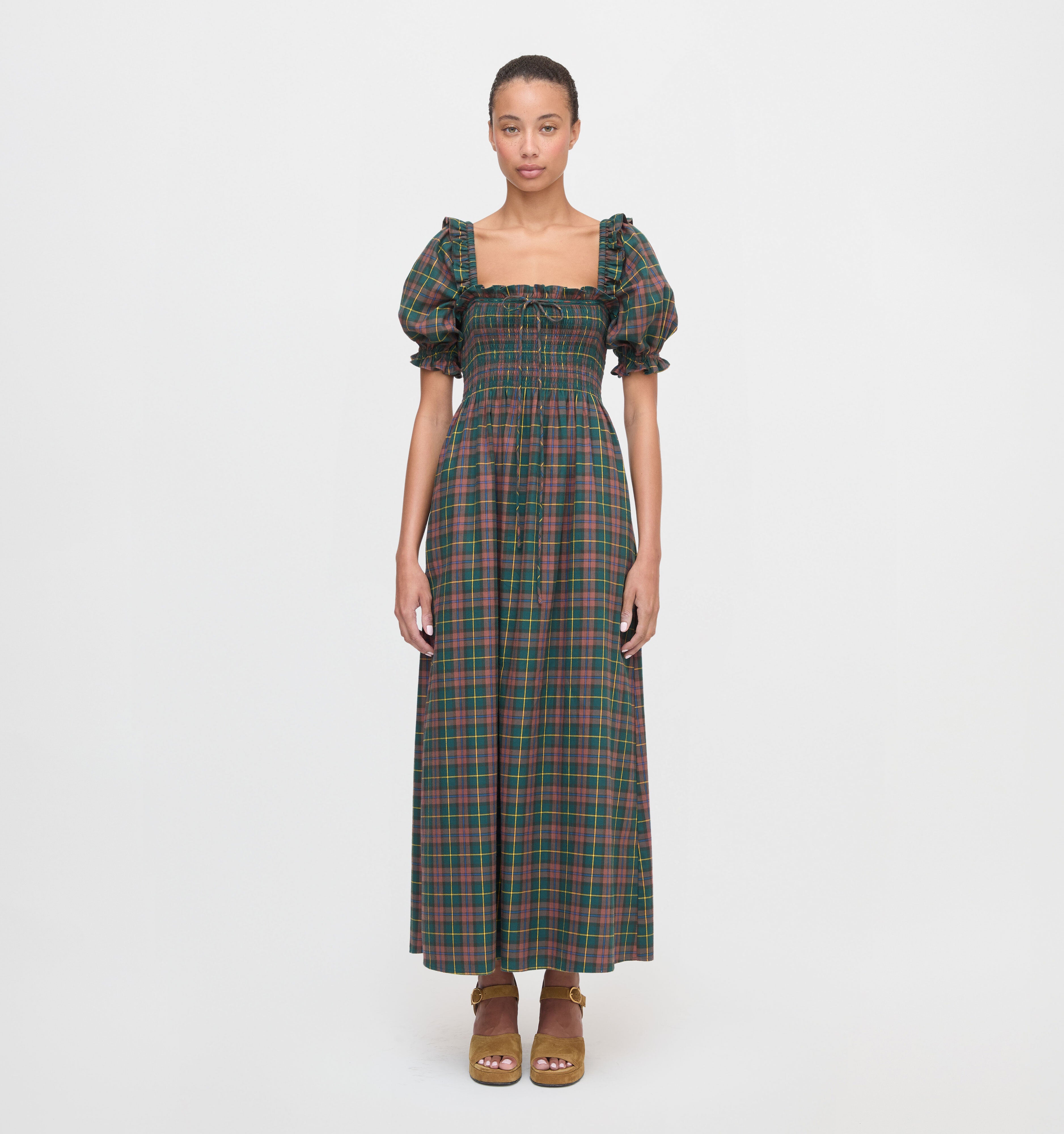 The Scarlett Nap Dress - Chestnut Tartan