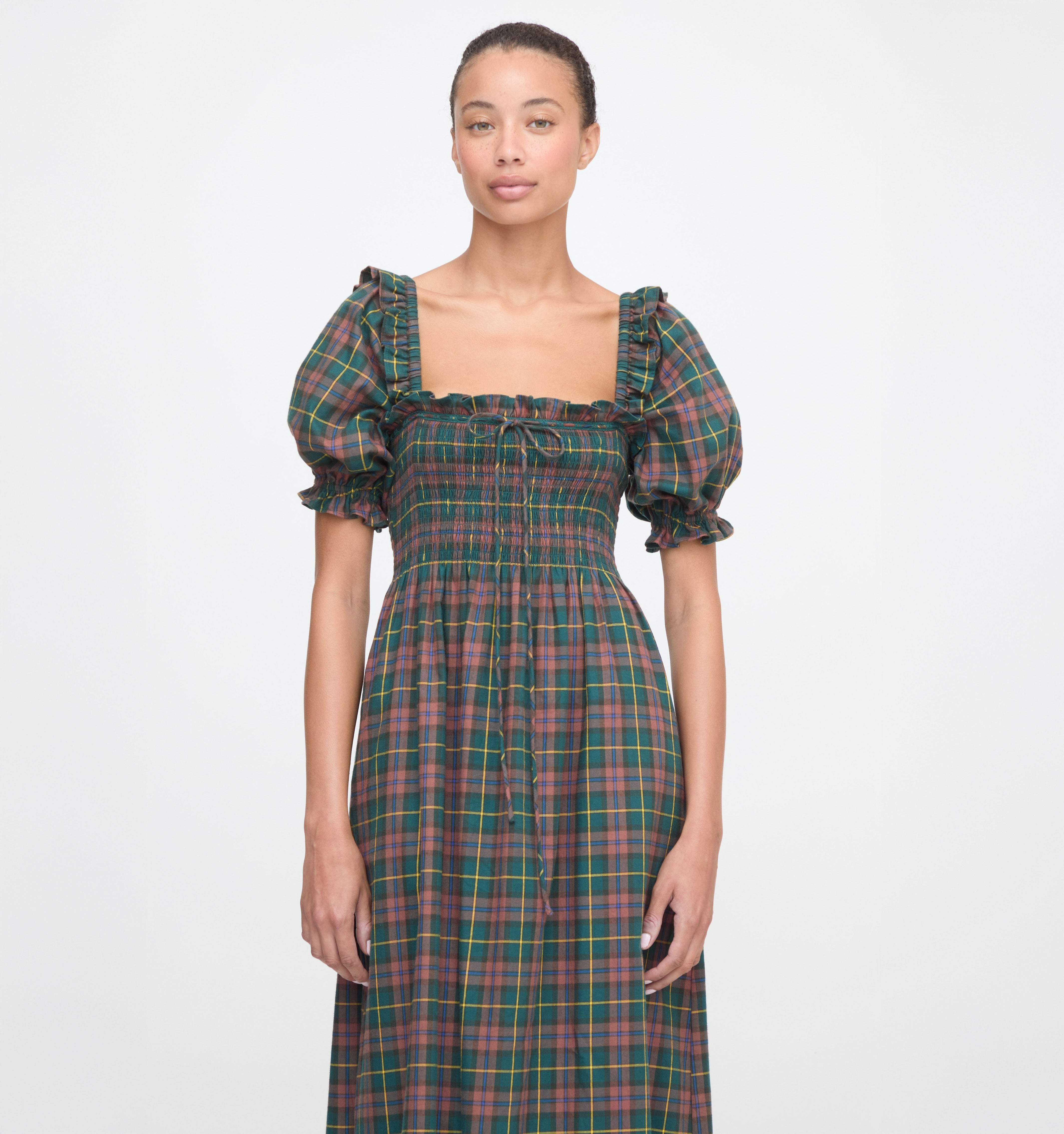 The Scarlett Nap Dress - Chestnut Tartan