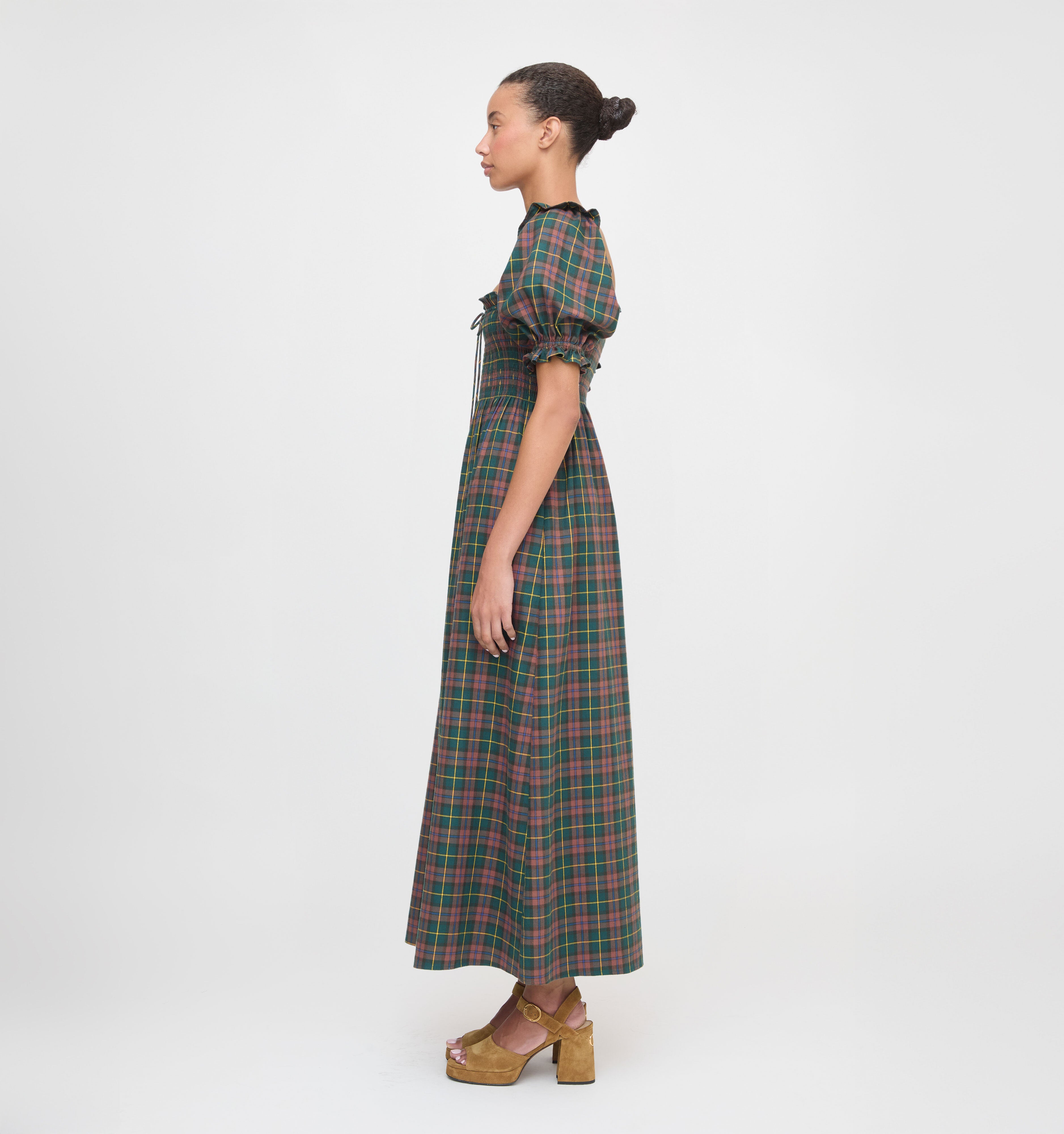 The Scarlett Nap Dress - Chestnut Tartan