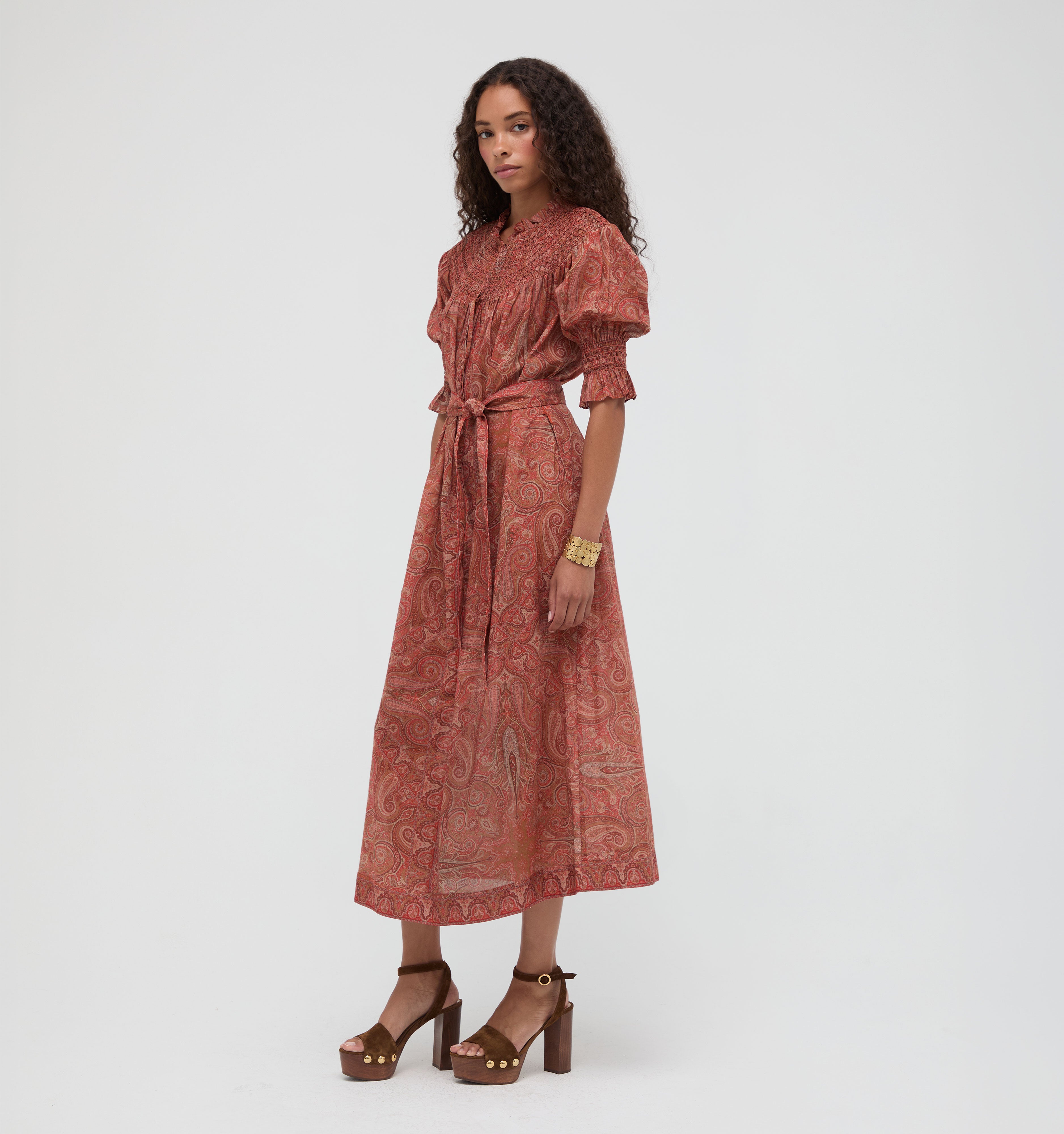 The Zinnia Maxi Dress - Cypress Paisley – Hill House Home