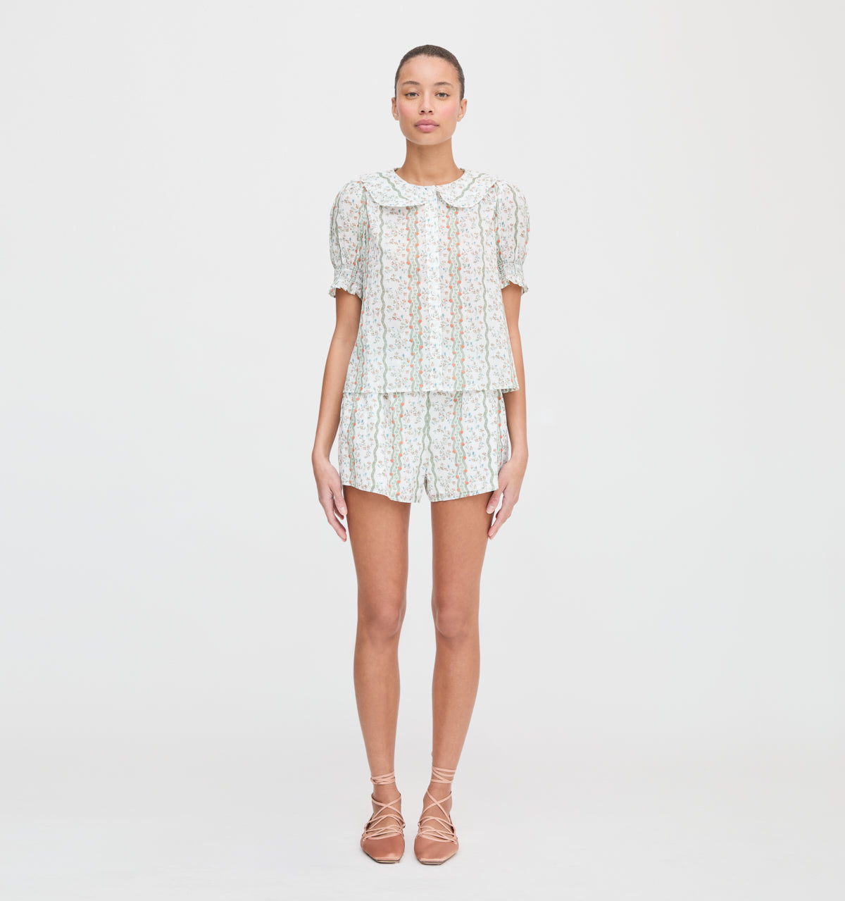 The Indra Shorts -  Green Provence Floral