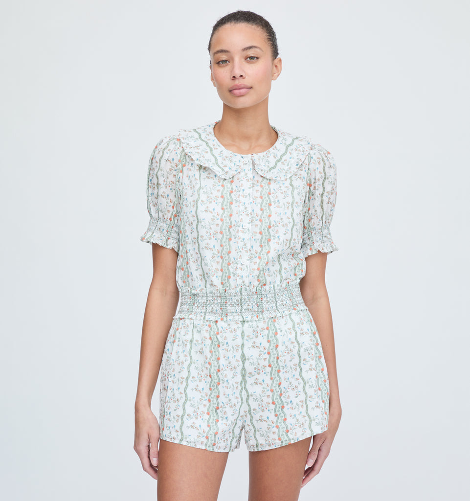 The Indra Shorts - Green Provence Floral – Hill House Home