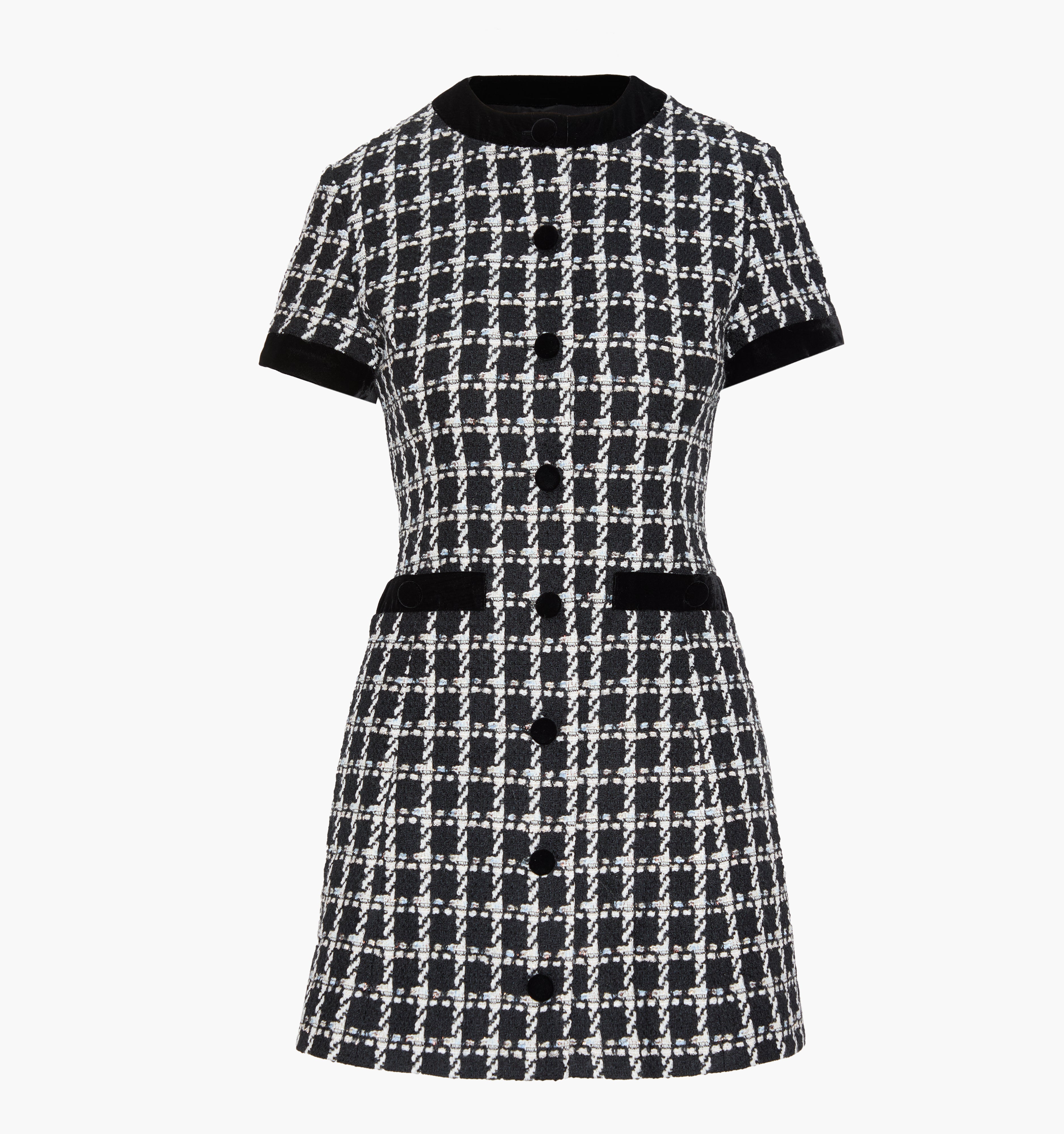 The Allegra Dress - Black and White Tweed – Hill House Home