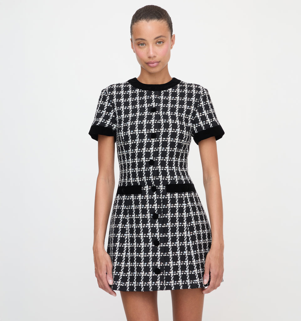 The Allegra Dress | Black and White Tweed / XXL | Wool | Hill House Home The Allegra Dress | Black and White Tweed / XXL | Wool | Hill House Home