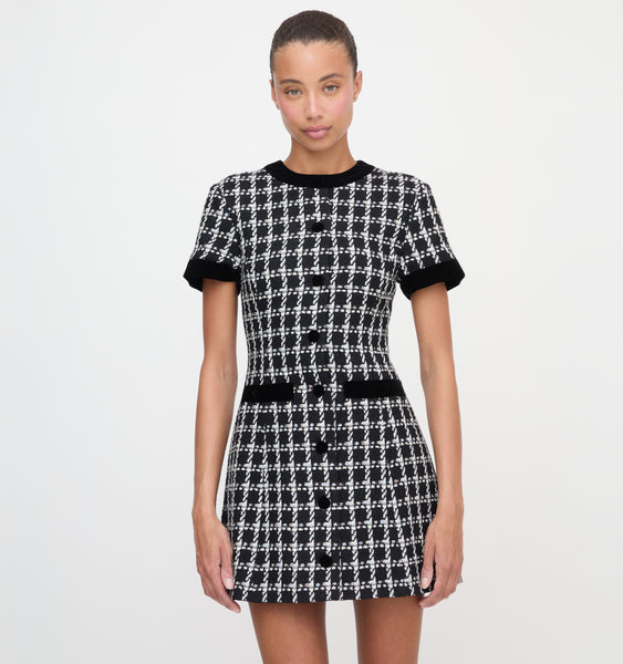 The Allegra Dress - Black and White Tweed – Hill House Home