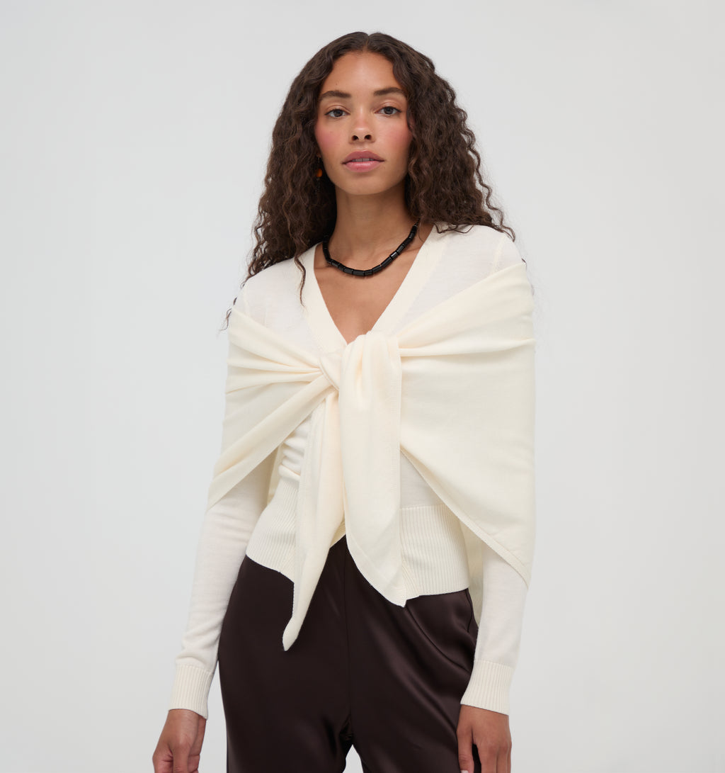 Hill House Home The Amal Cardigan - Antique White