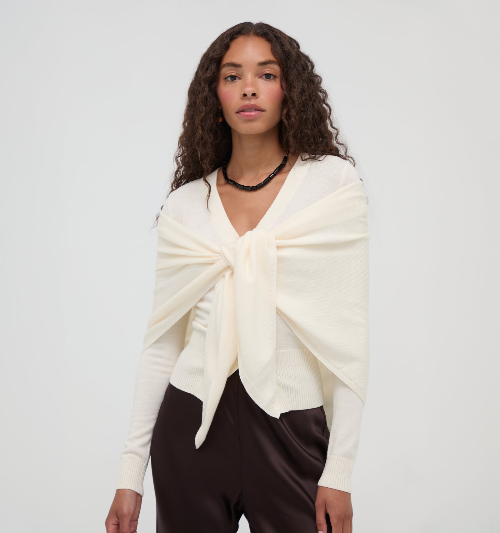The Amal Cardigan - Antique White