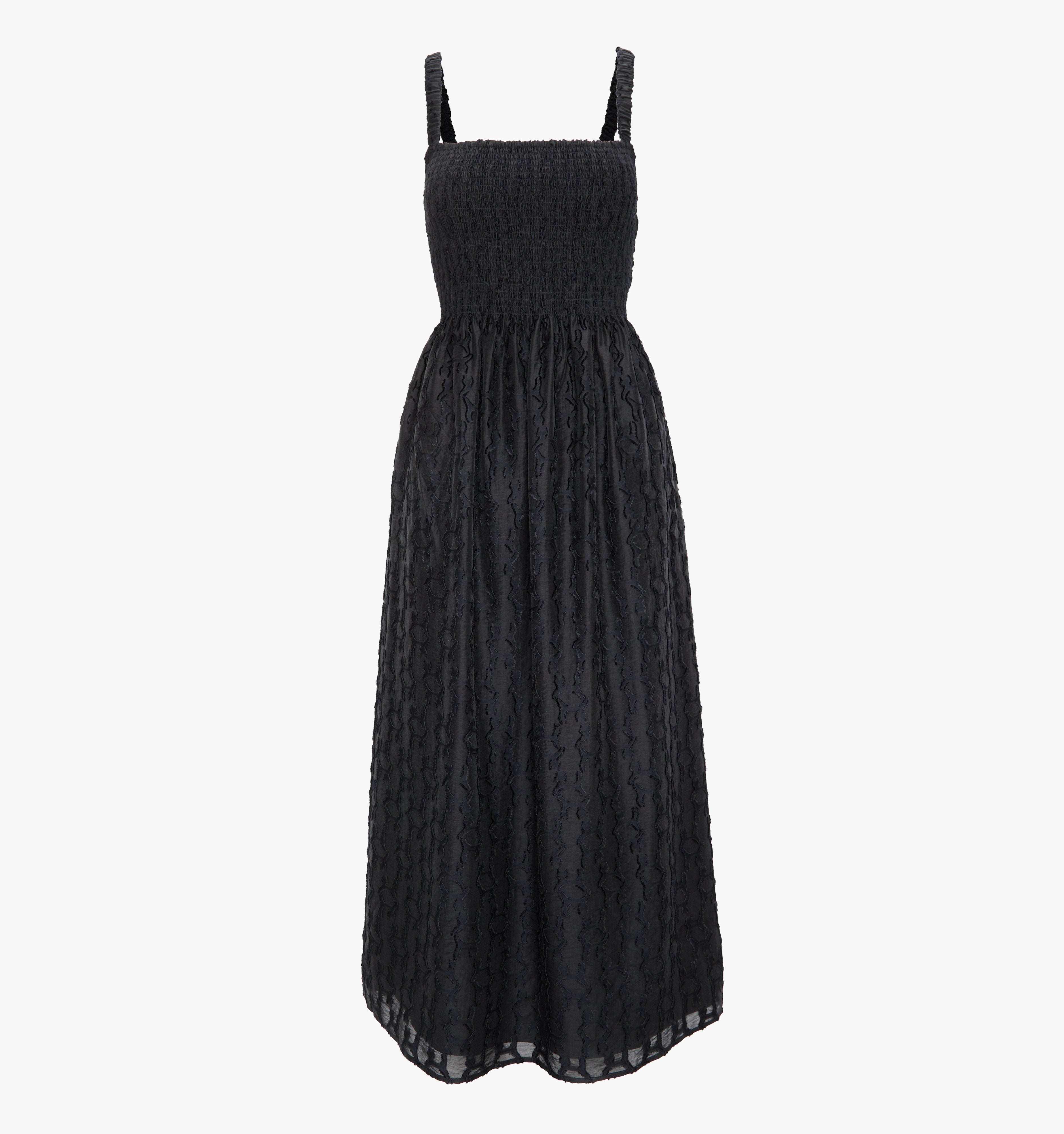 The Anita Nap Dress - Black Fil Coupé – Hill House Home